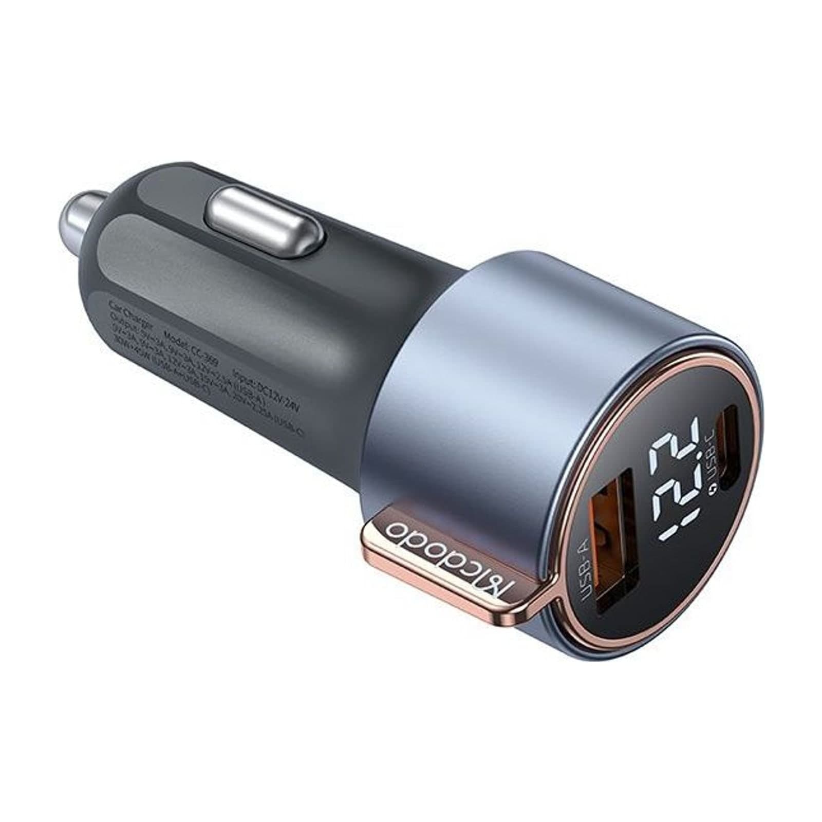 Mcdodo 75 W 2-Port Car Charger with Digital Display — alternate view