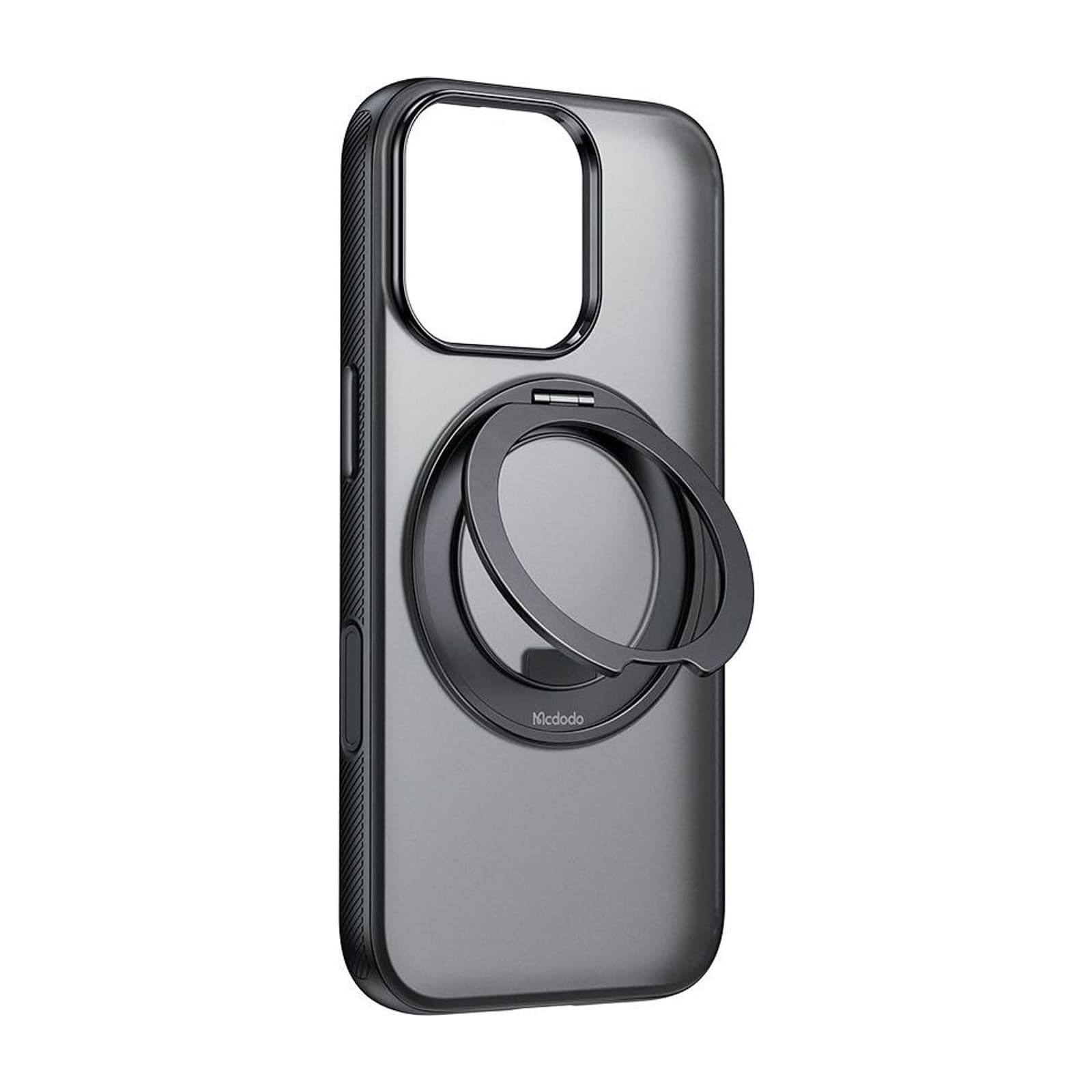 Mcdodo iPhone 17 ring stand case, black