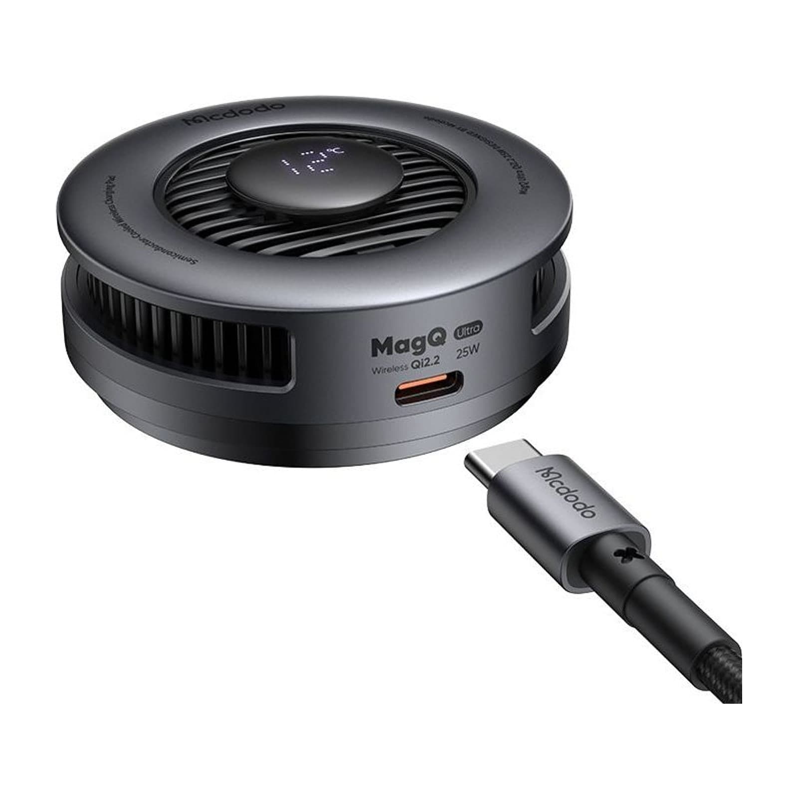 Mcdodo CH-841 MagQ Ultra Qi2.2 Wireless Charging Pad 25 W with TEC Cooling — alternate view