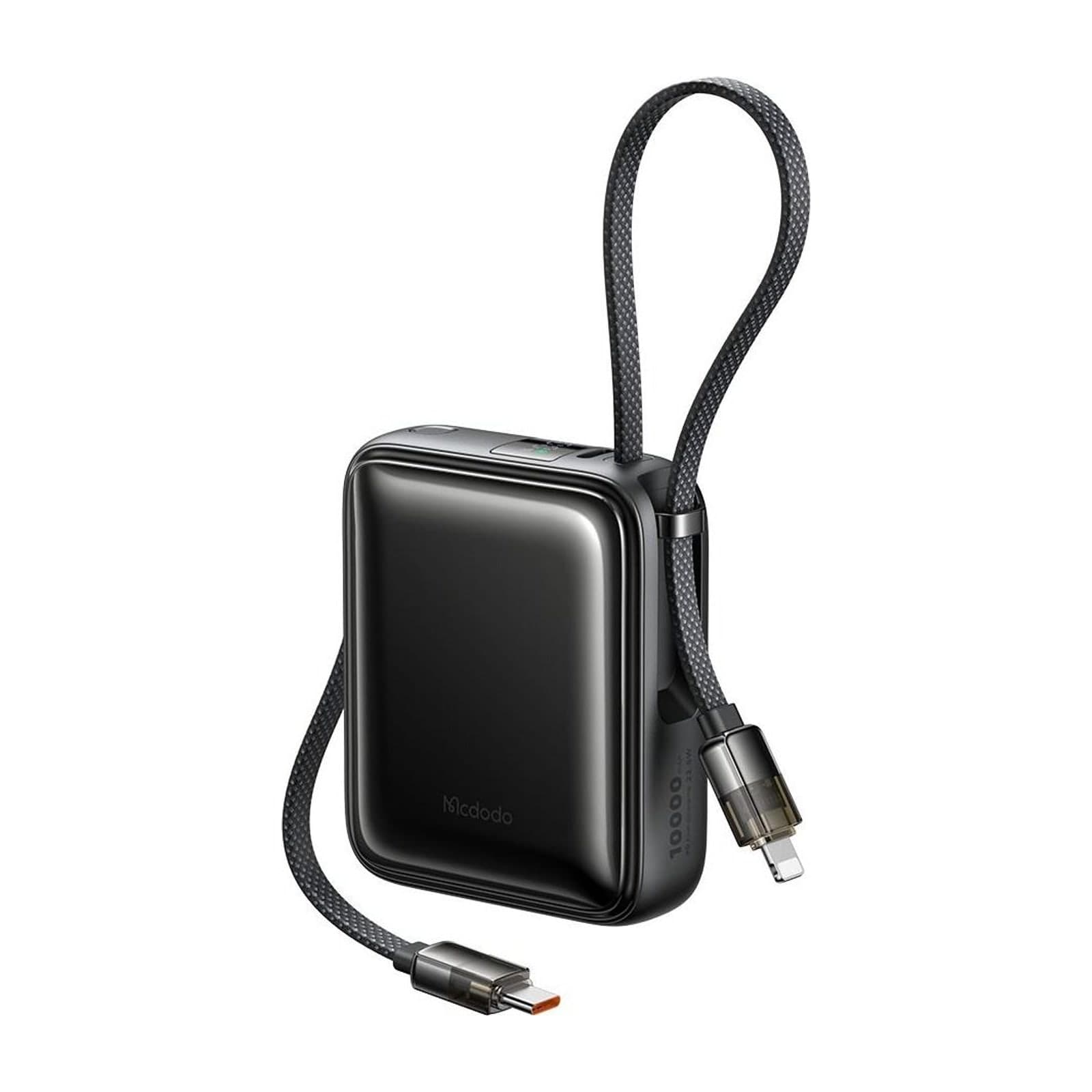 Mcdodo MC-255 Power Bank 10,000 mAh, 22.5 W, Built-in USB-C and Lightning Cables