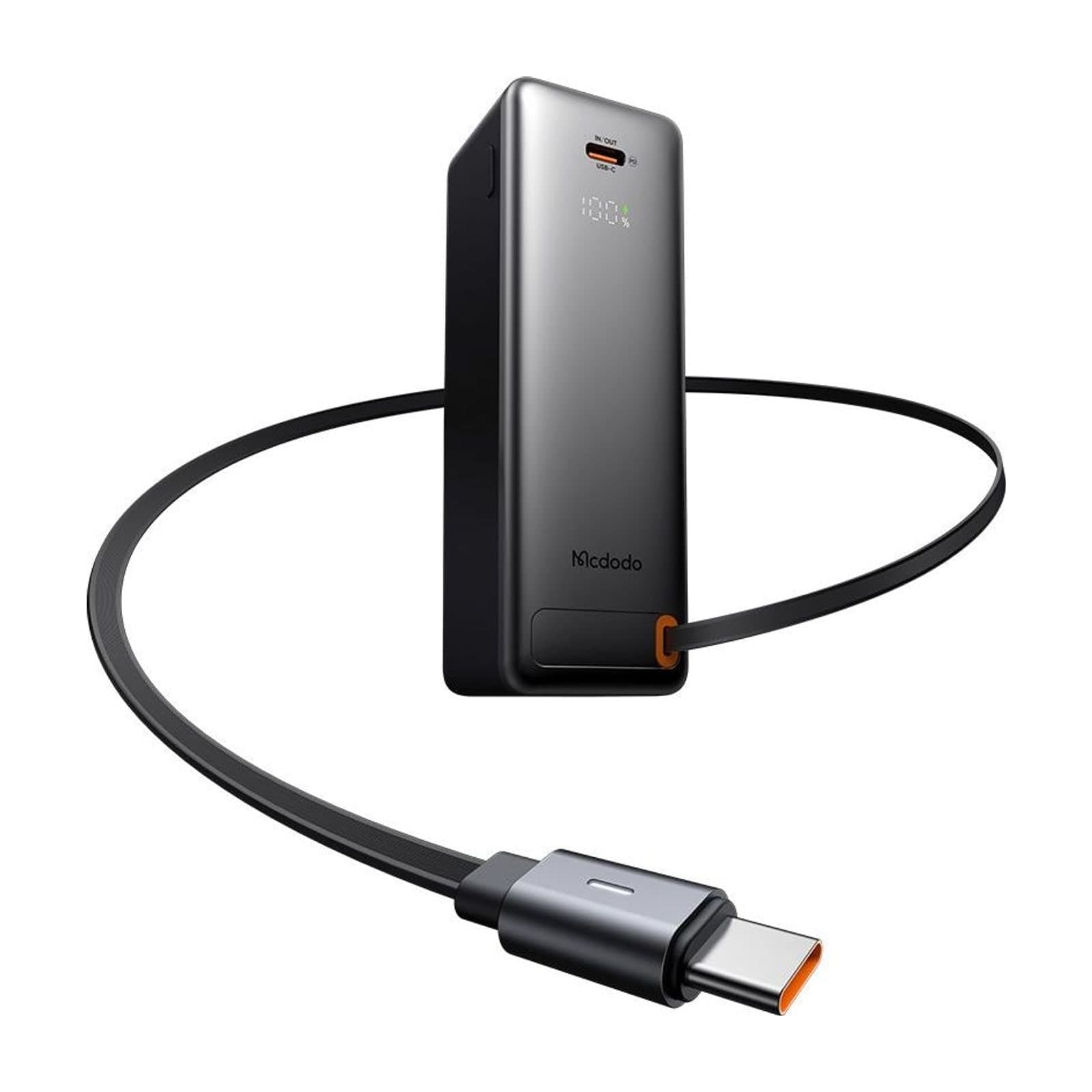 Mcdodo MC-318 3-in-1 Power Bank 10,000 mAh, 30 W, Mains Input and Retractable Cable — alternate view