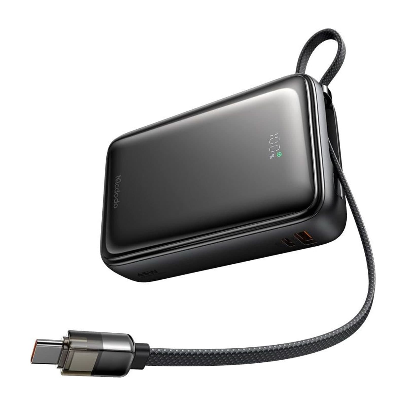 Mcdodo MC-637 Power Bank 20,000 mAh, 45 W, Built-in USB-C Cable — alternate view