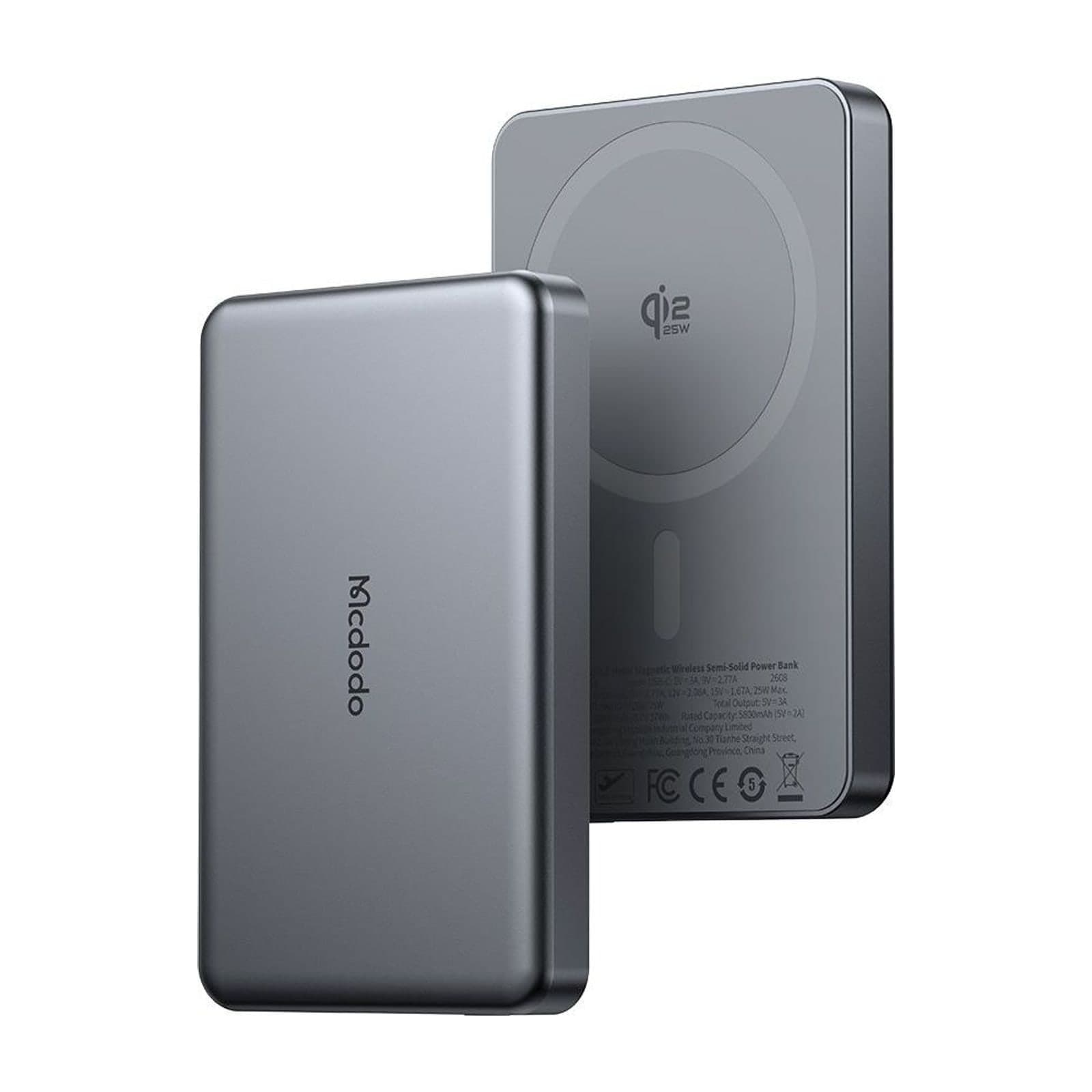 Mcdodo MC-995 Qi2.2 Magnetic Power Bank 10,000 mAh, 25 W Wireless, Semi-Solid Cell — alternate view
