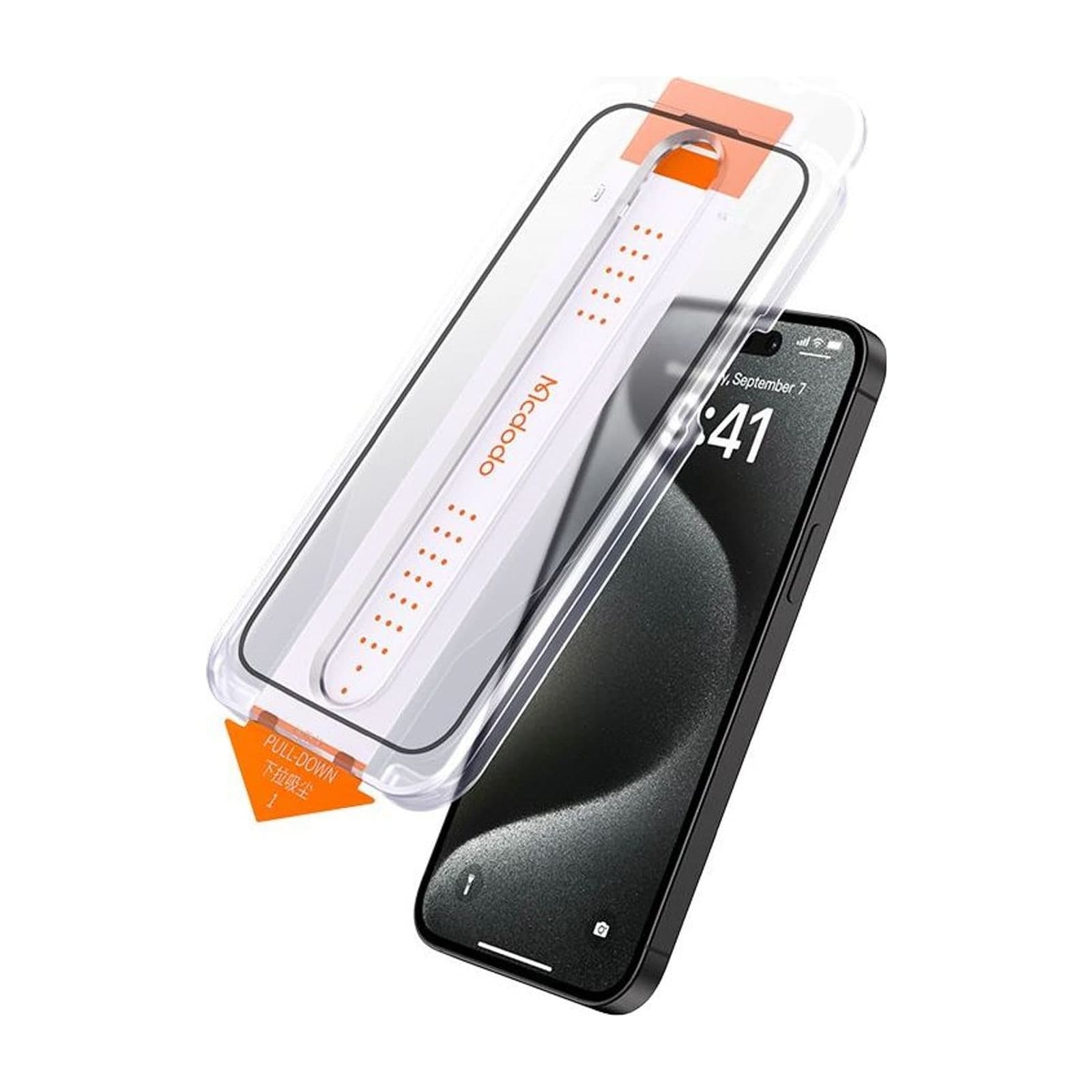 Mcdodo Tempered Glass Screen Protector for iPhone 15 with Applicator — alternate view