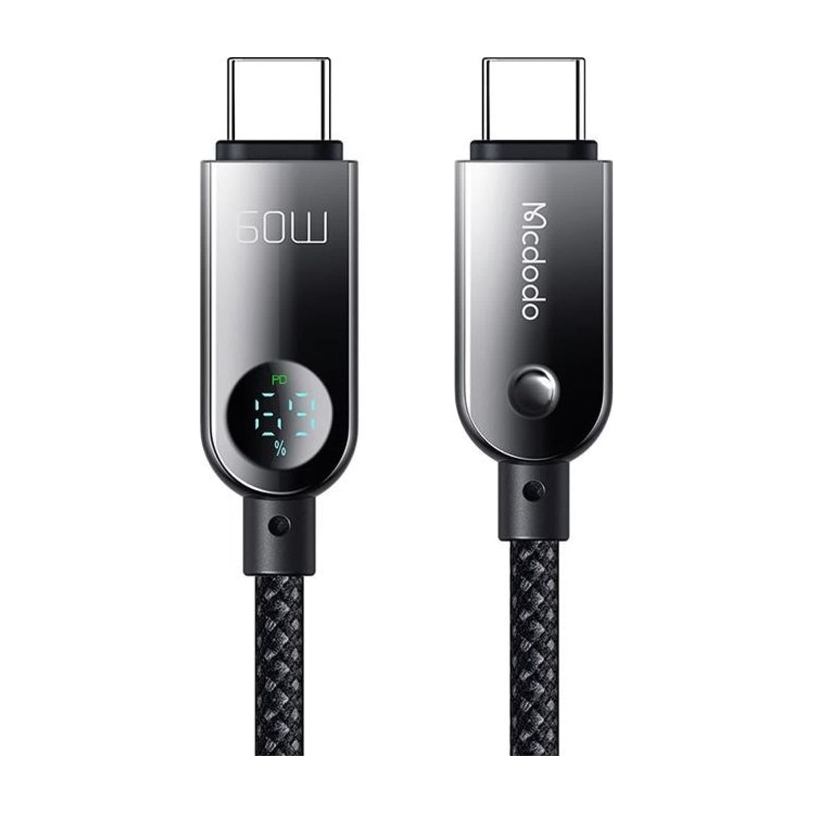 Mcdodo USB-C to USB-C Cable Pro, 60 W with Battery Level Display