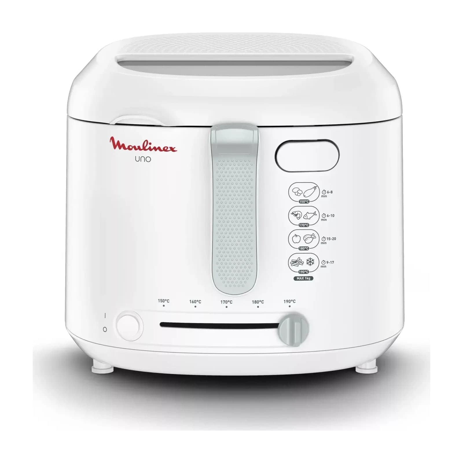 Moulinex Uno AF203127 deep fryer, white, with its viewing window