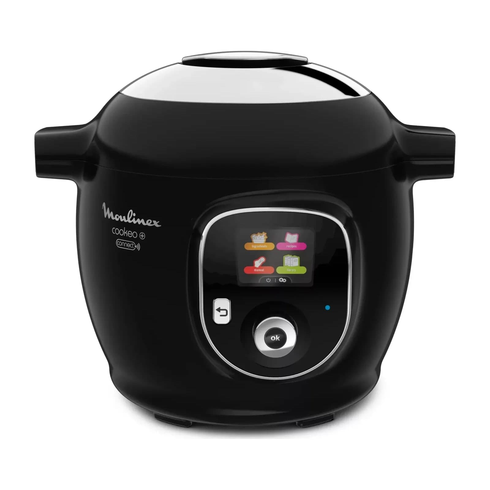 Moulinex Cookeo+ Connect CE857827 multicooker, black, with its colour screen