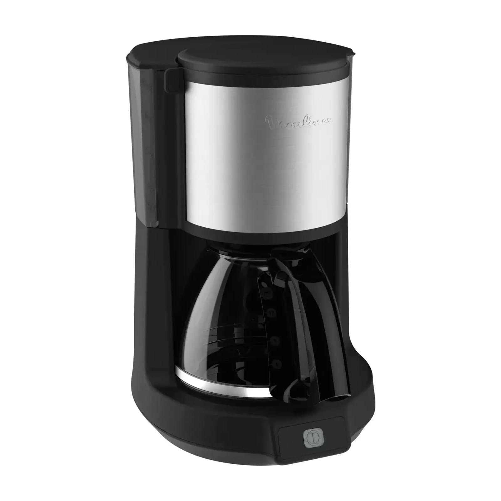Moulinex Subito Select FG370827 filter coffee maker, black and stainless steel, with its glass carafe