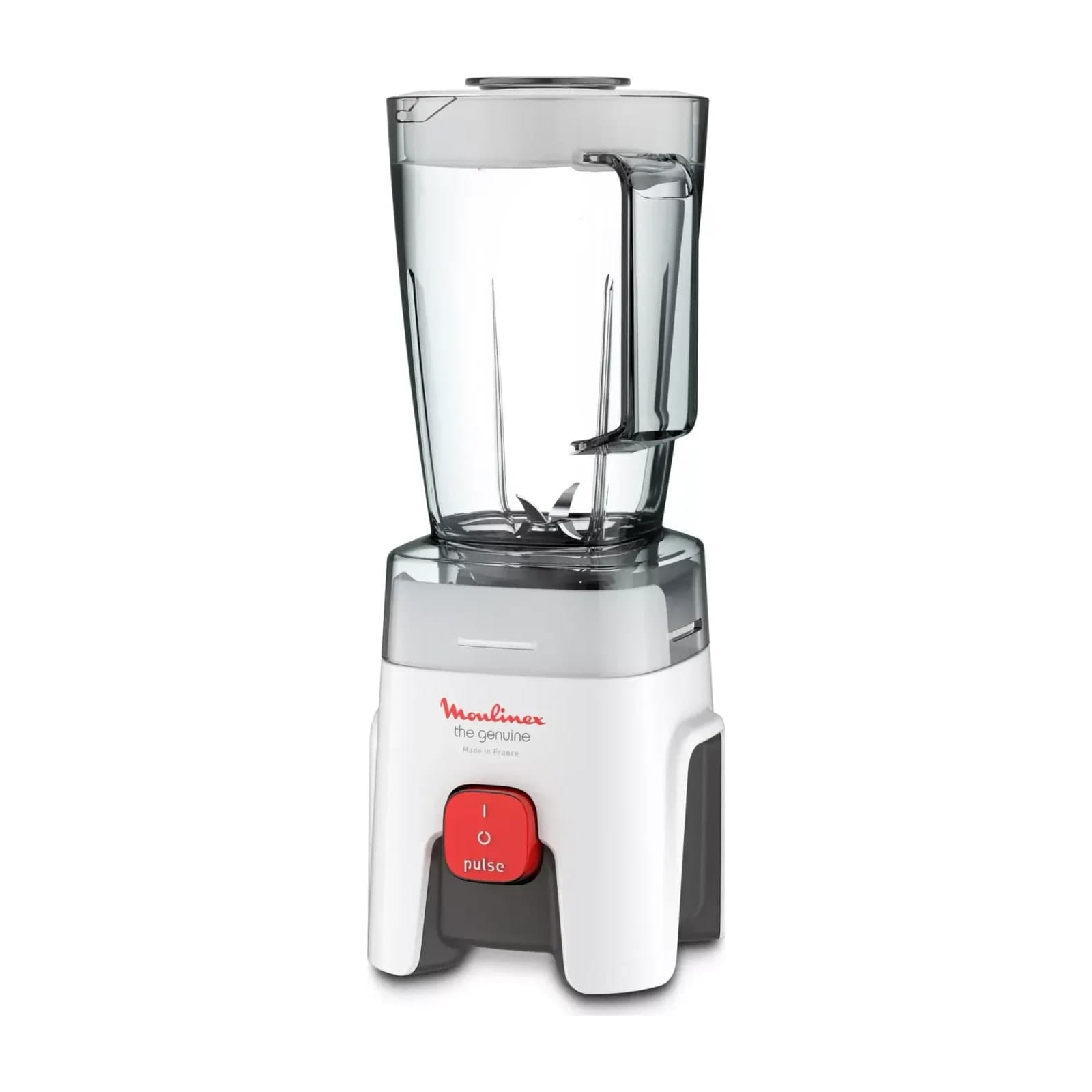 Moulinex Genuine LM241B27 blender, white base with red pulse switch and clear 1.75 L jug