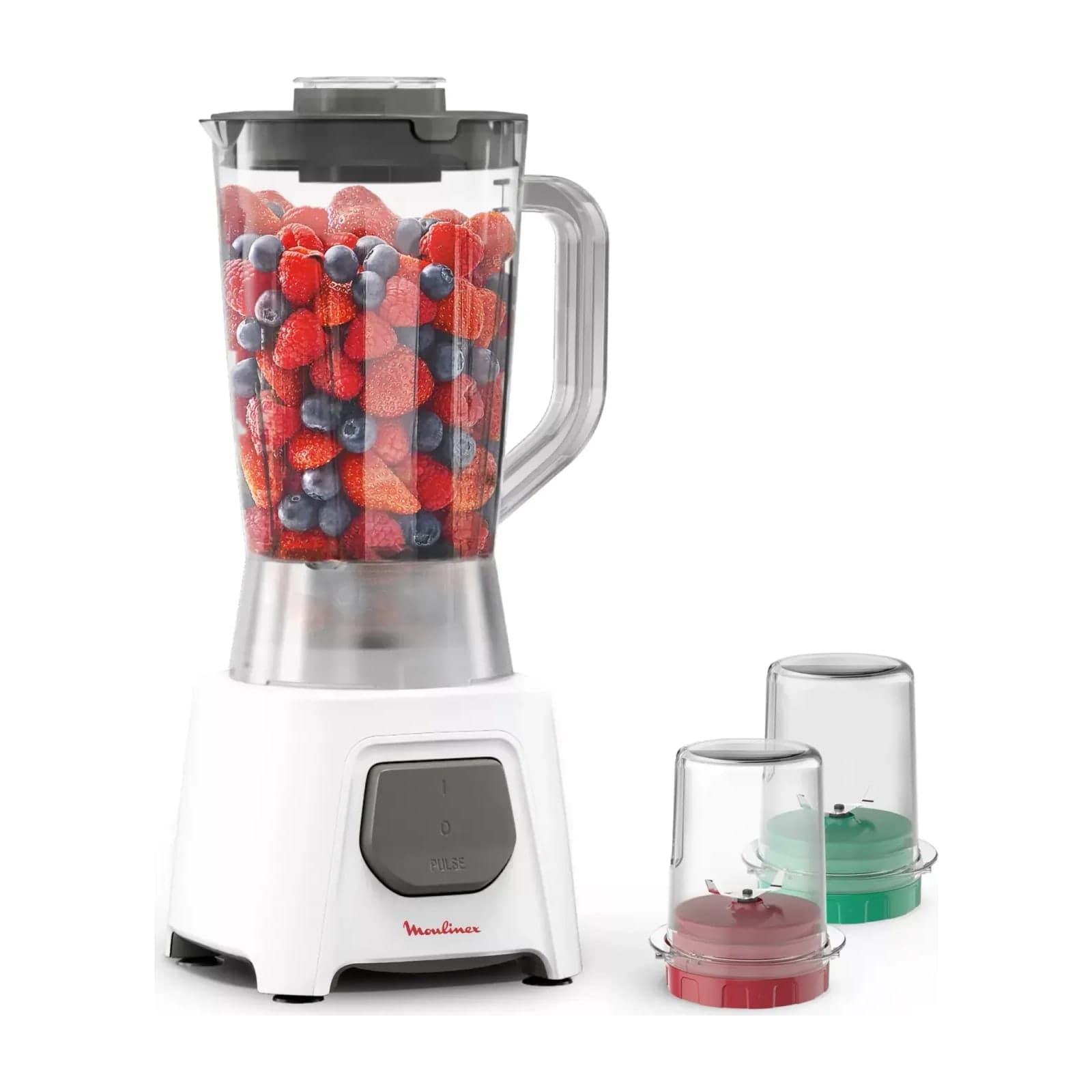 Moulinex Blendeo LM2B3127 blender, white, with its grinder and chopper mills