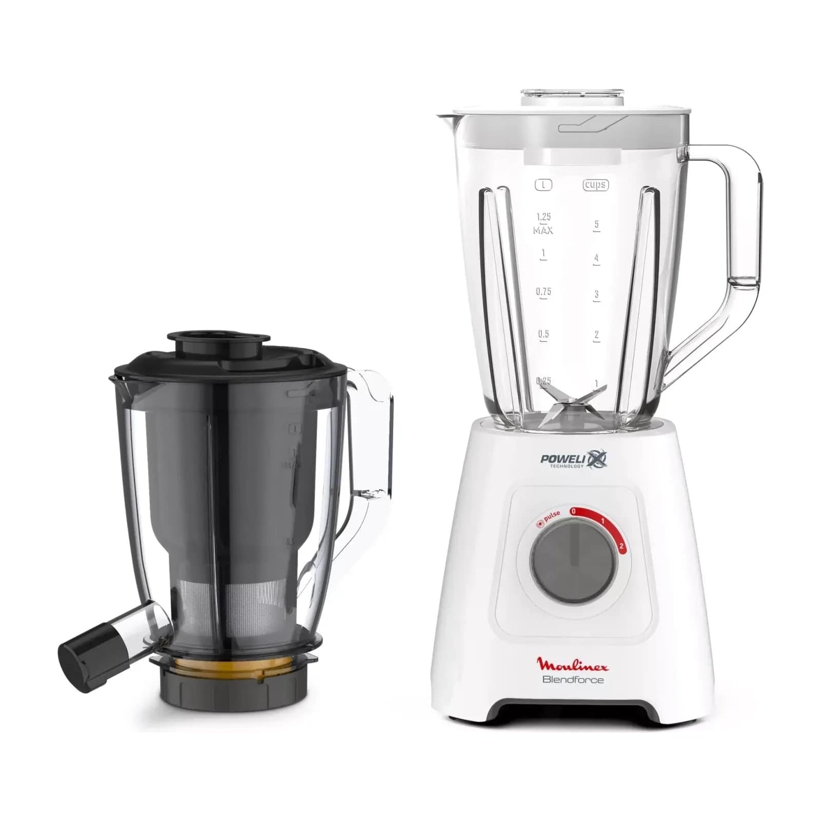 Moulinex Blendforce LM42Q127 2-in-1 blender and juicer with both jugs