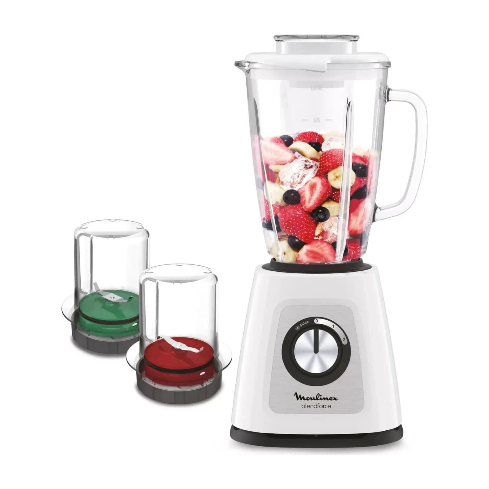 Moulinex Blendforce 2 LM438127 blender, white, with its grinder and chopper mills