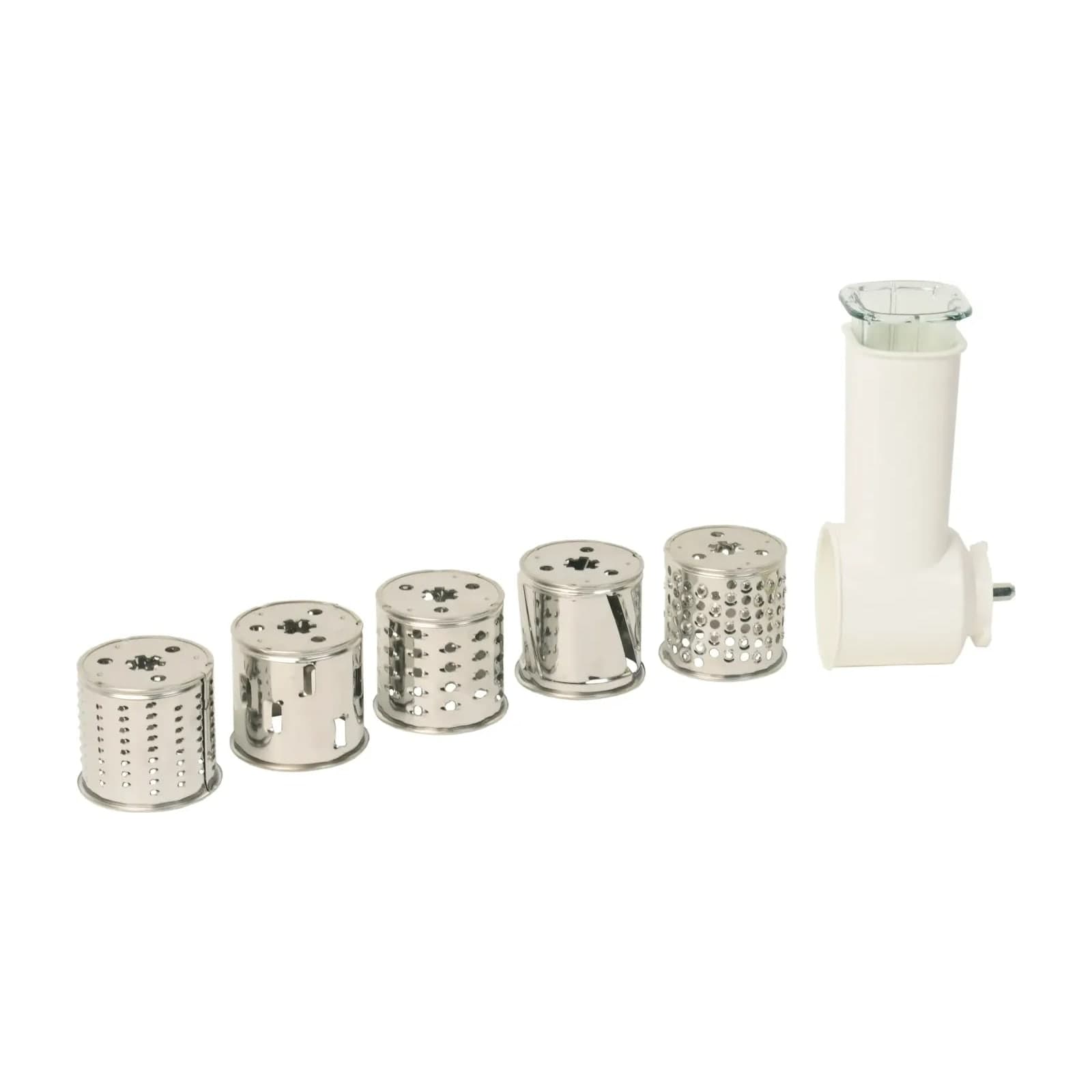 Moulinex XF990101 slicing and grating attachment with its five drums