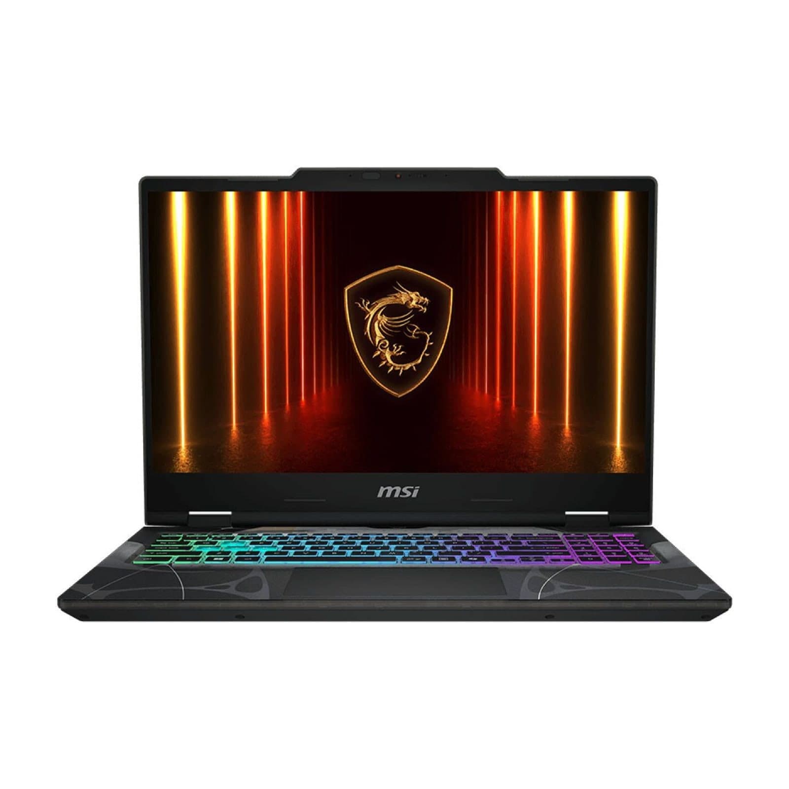 MSI Cyborg 15 B2RWFKG gaming laptop, open, front three-quarter
