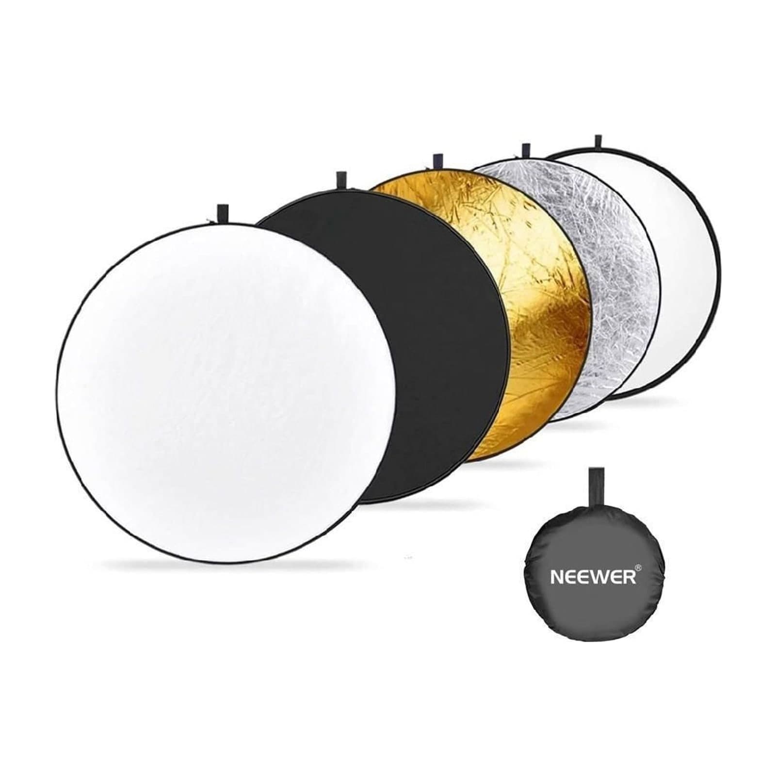 Neewer 5-in-1 Collapsible Photographic Reflector, 110 cm