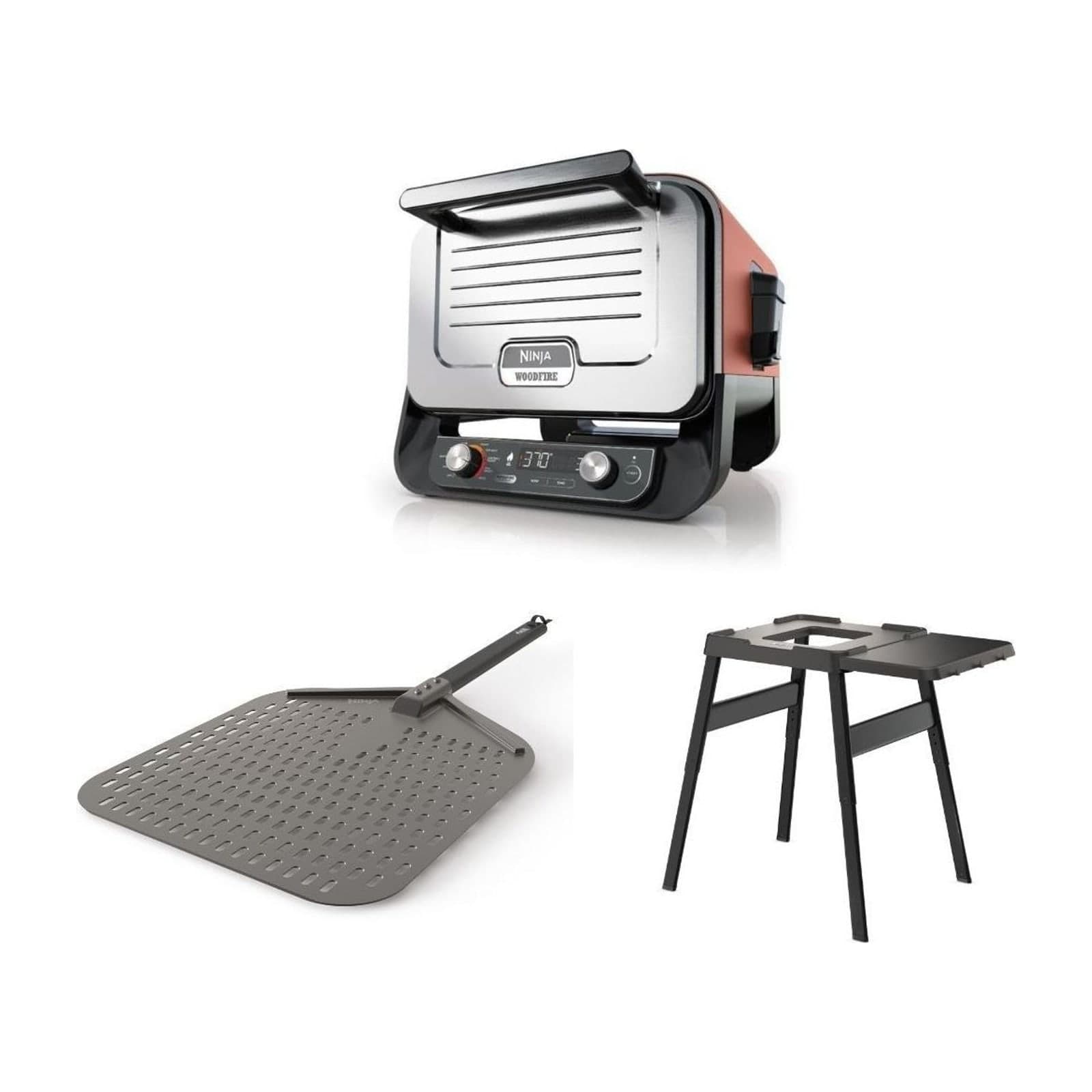 Ninja Woodfire Outdoor Oven with Stand and Pizza Peel