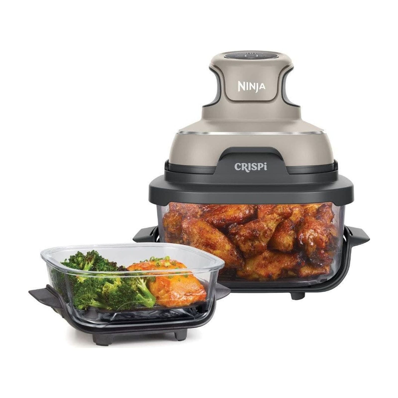 Ninja Crispi 4-in-1 Portable Glass Air Fryer, 4.5 L, Stone