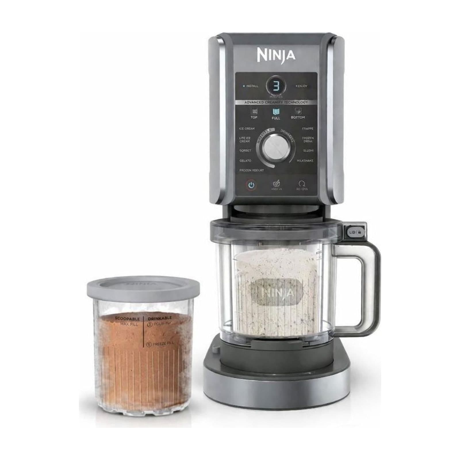 Ninja CREAMi Deluxe 10-in-1 Ice Cream Maker, 2 x 710 ml