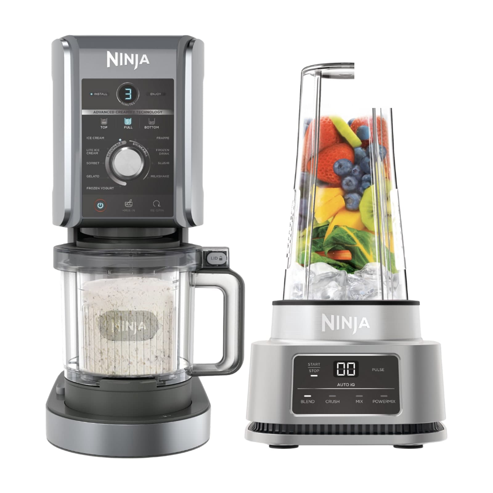 Ninja CREAMi ice cream maker and Power Nutri blender bundle