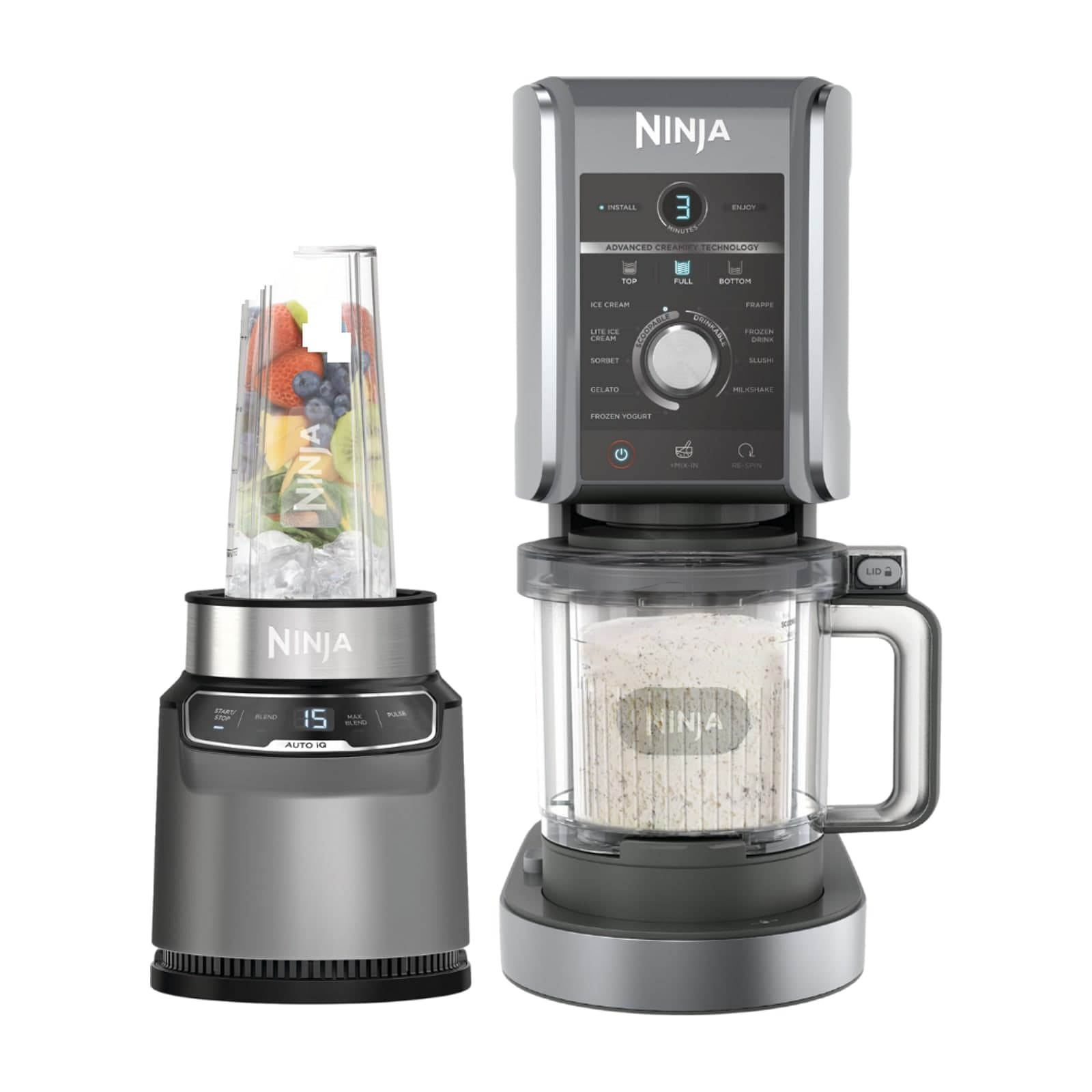Ninja CREAMi and Auto-iQ Blender Bundle