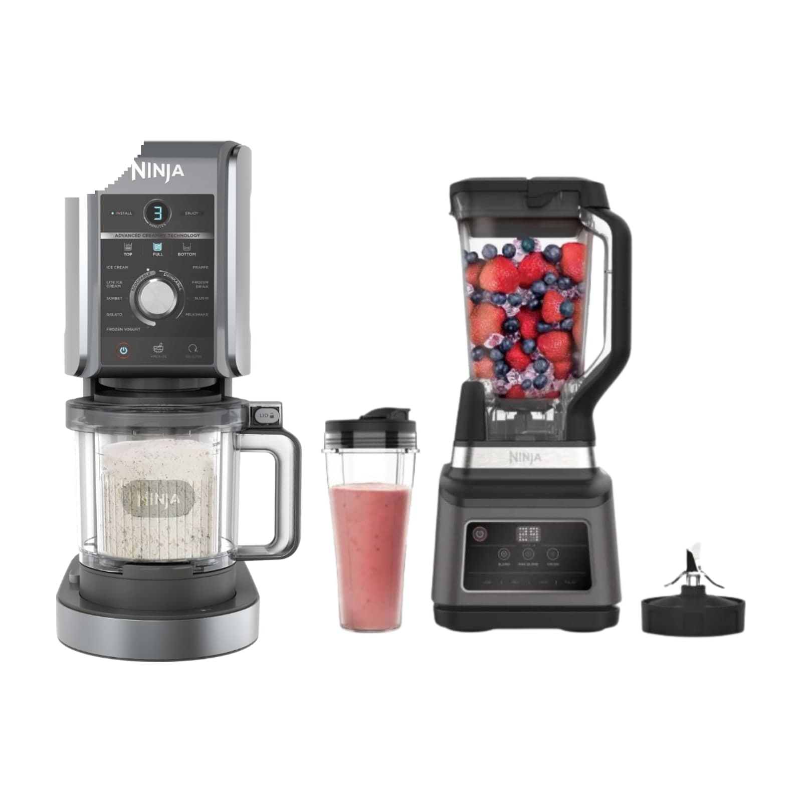 Ninja CREAMi and 2-in-1 Blender Kitchen System Bundle