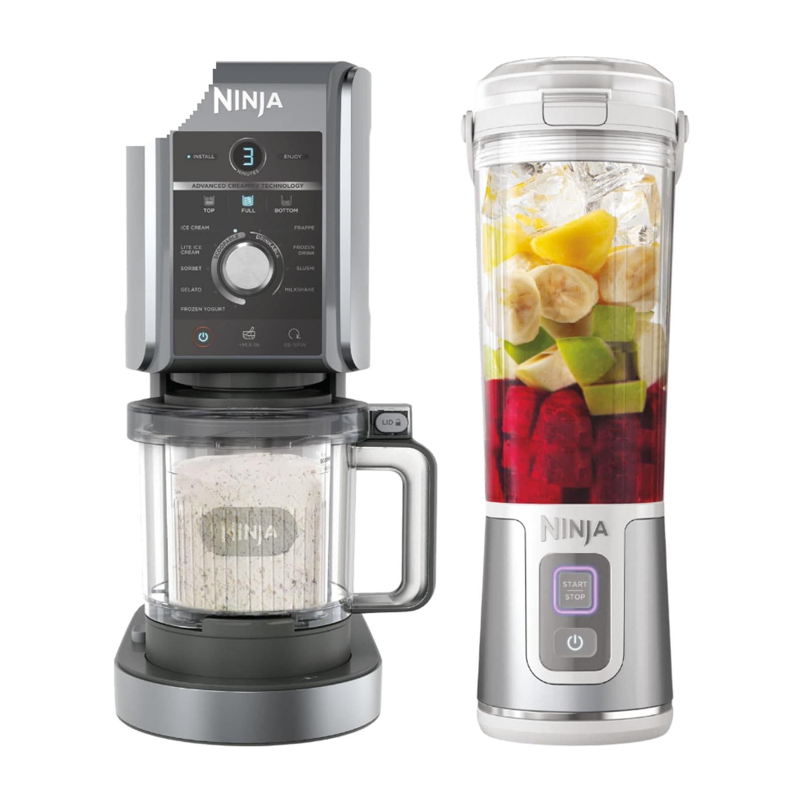 Ninja CREAMi and Blast Portable Blender Bundle