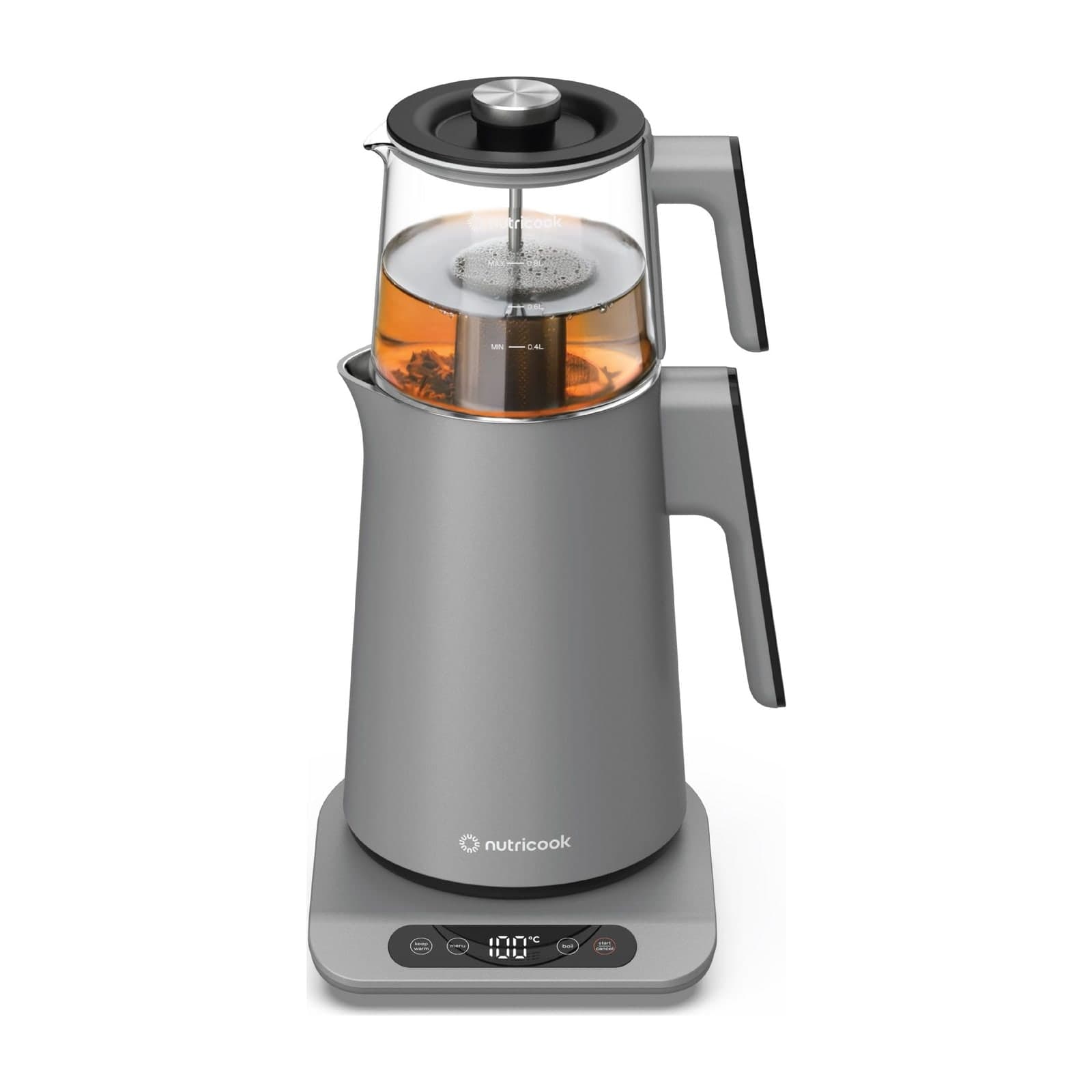 Nutricook 2-in-1 Kettle and Tea Maker KTM330, 1.7 L, 1500 W