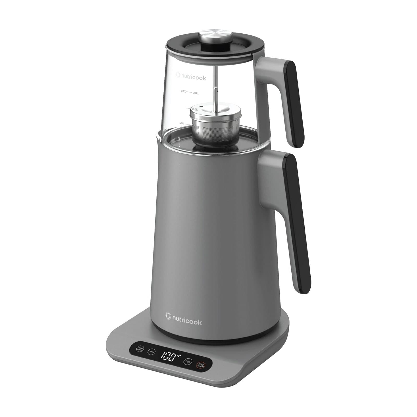 Nutricook 2-in-1 Kettle and Tea Maker KTM330, 1.7 L, 1500 W — alternate view