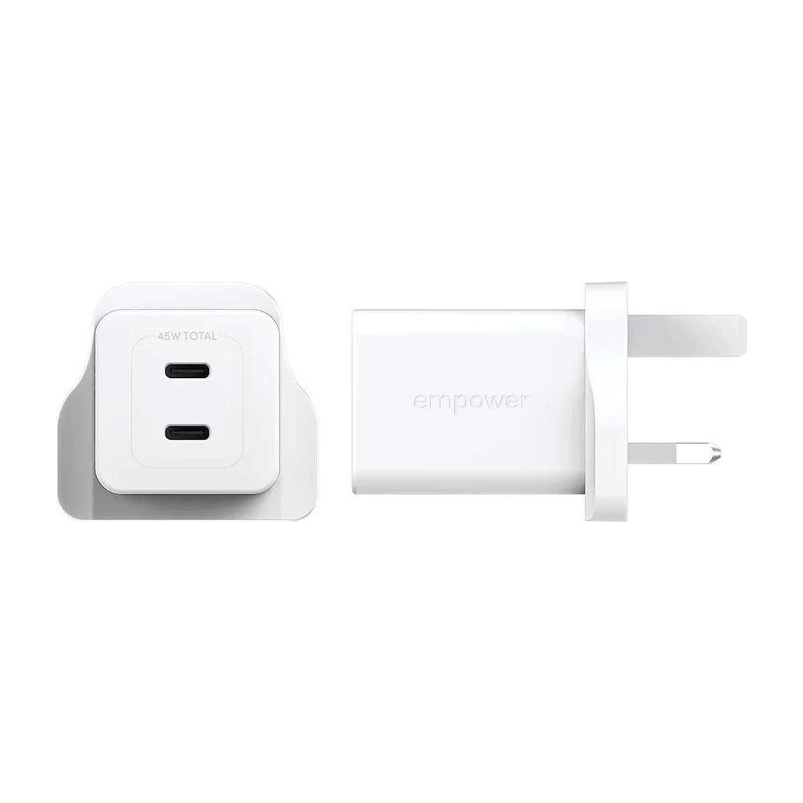 PanzerGlass Empower Turbo 2 USB-C Wall Charger, 45 W, UK Plug, Silver White — alternate view