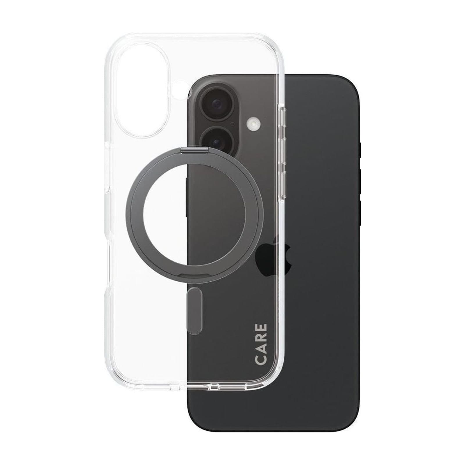 PanzerGlass MagSafe KickStand Case for iPhone 16, Black