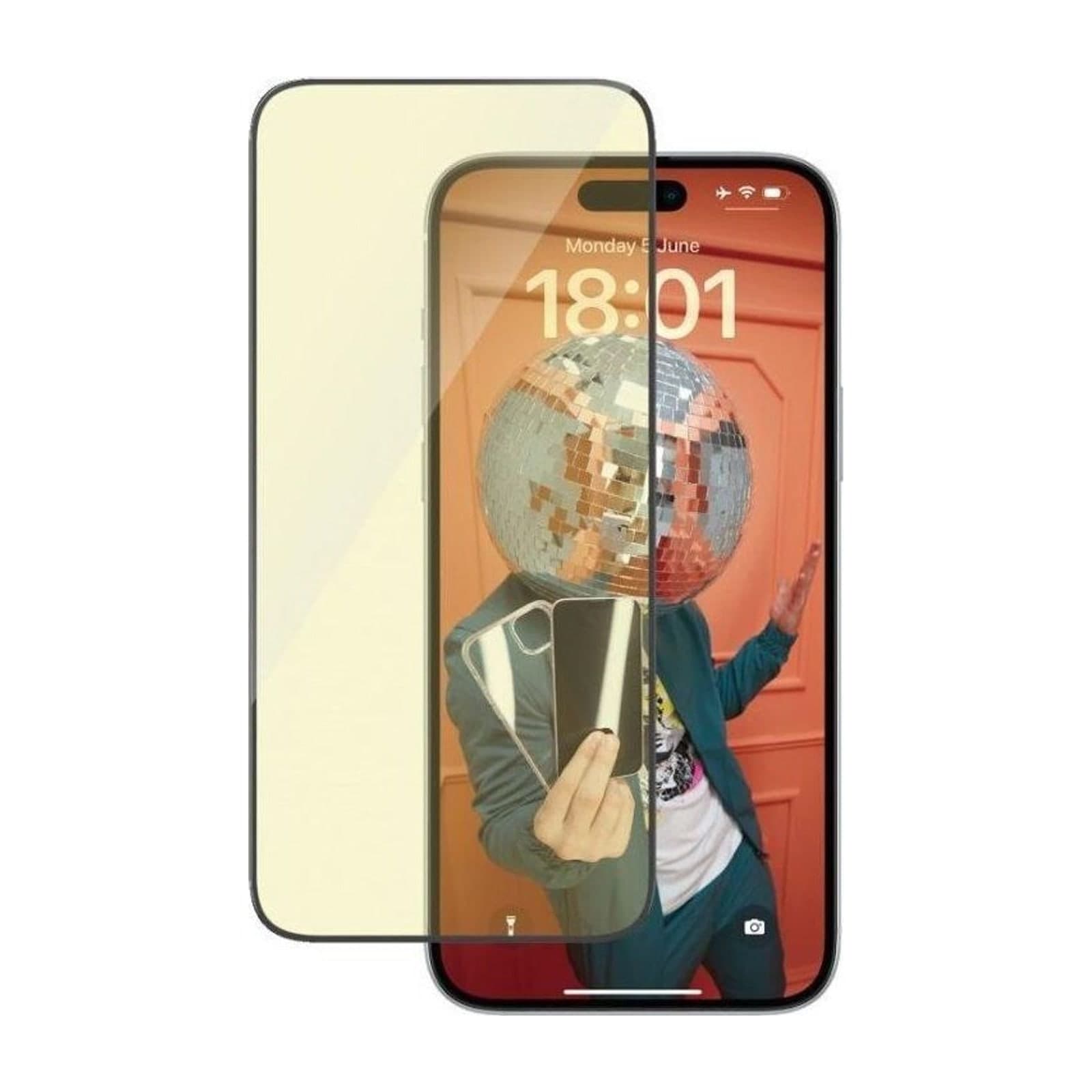 PanzerGlass Ultra-Wide Fit Anti-Reflect Screen Protector for iPhone 15 Plus — alternate view