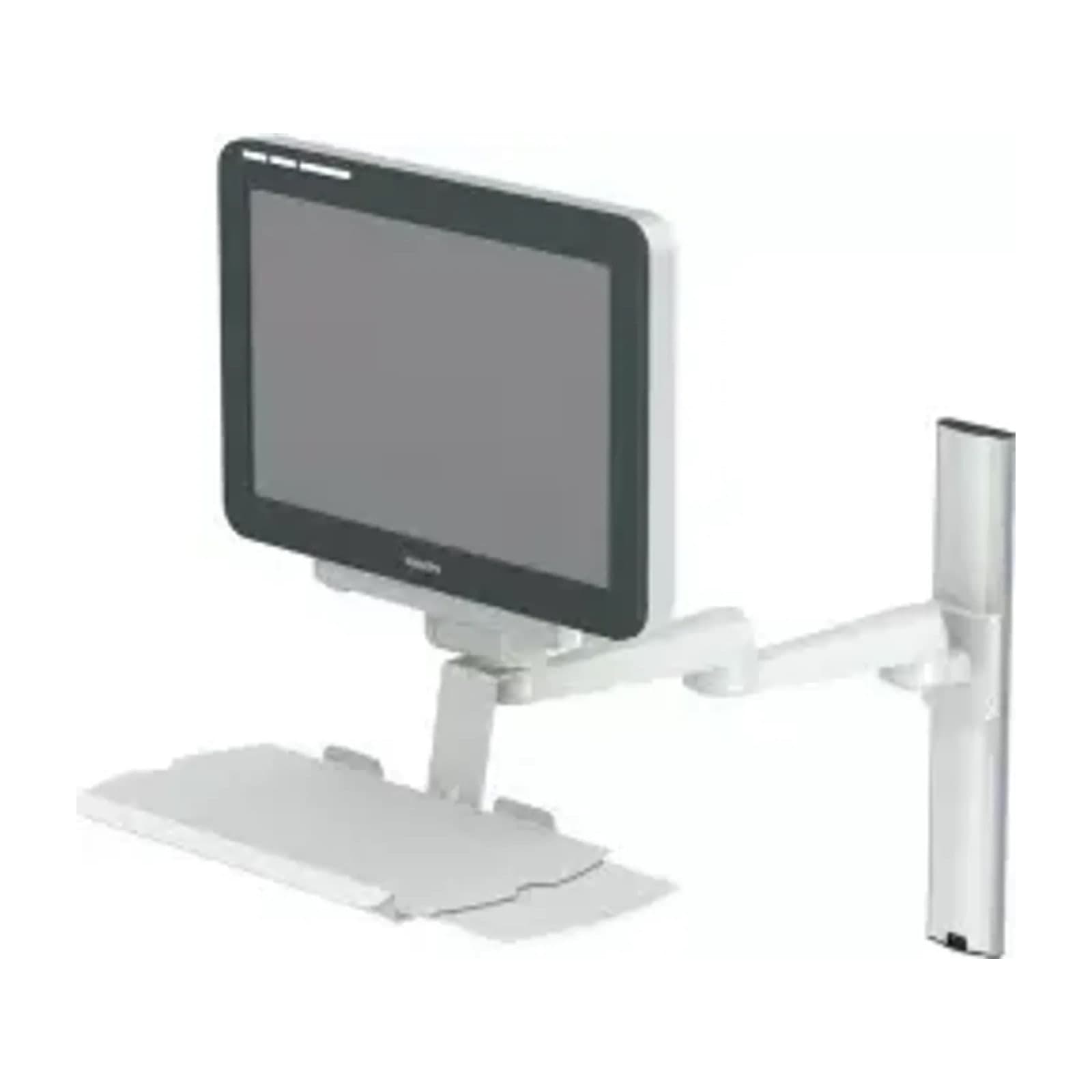 Philips Double pivot arm (250mm+250mm) wall mounting options with a keyboard holder