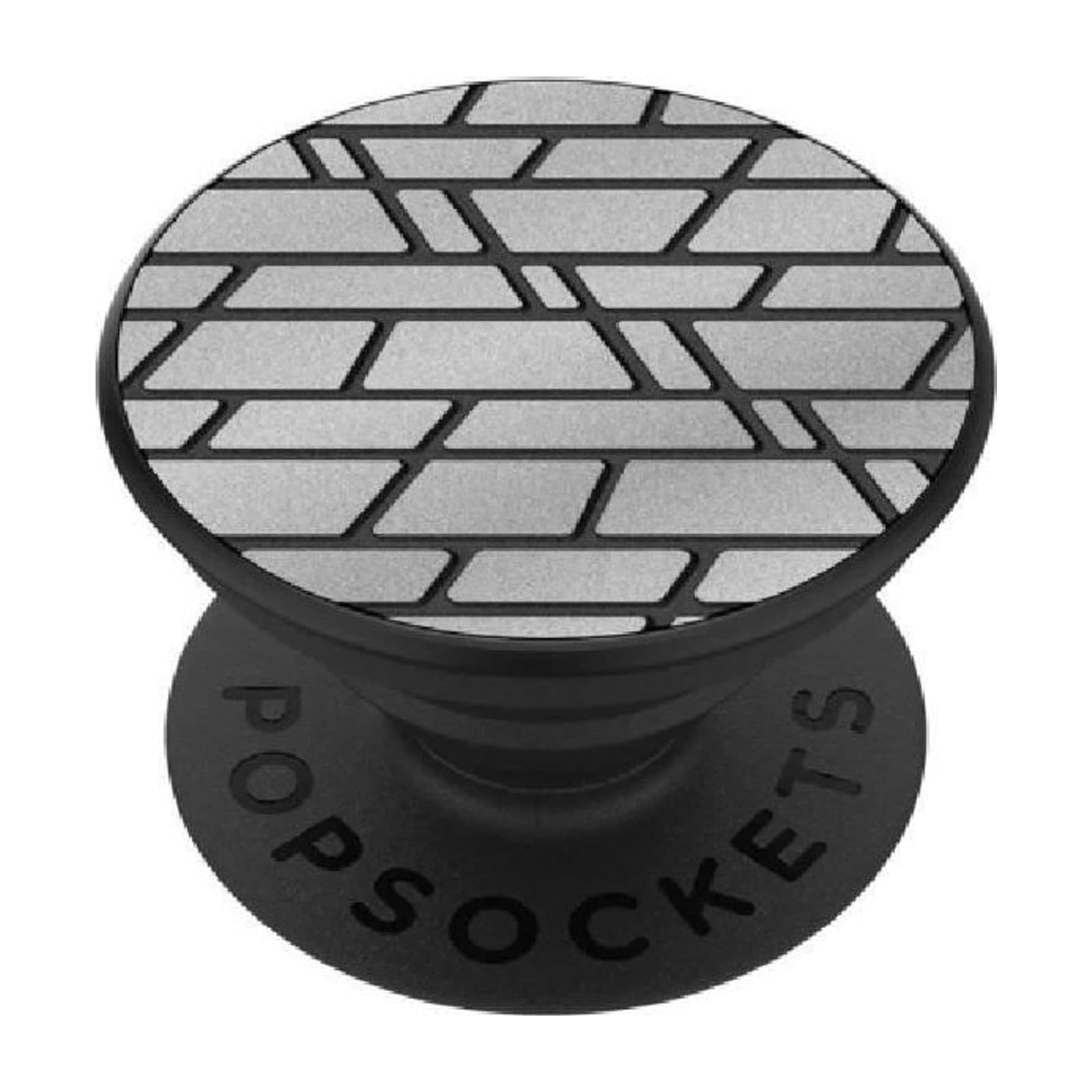 PopSockets Phone Grip and Stand, Reflective Tech Urban Geo Silver