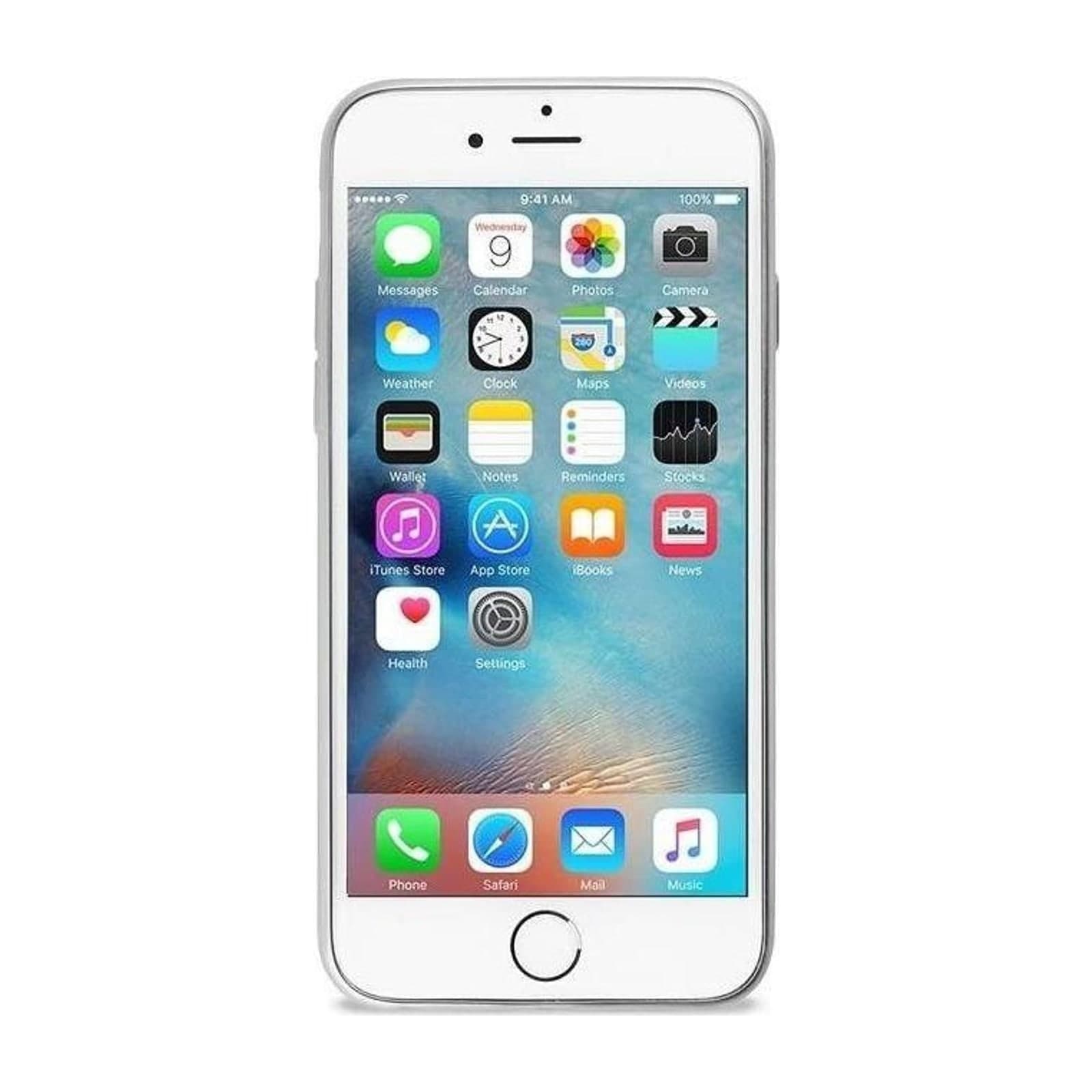 Puro Satin Frame TPU Cover for iPhone 6 and 6s, Silver