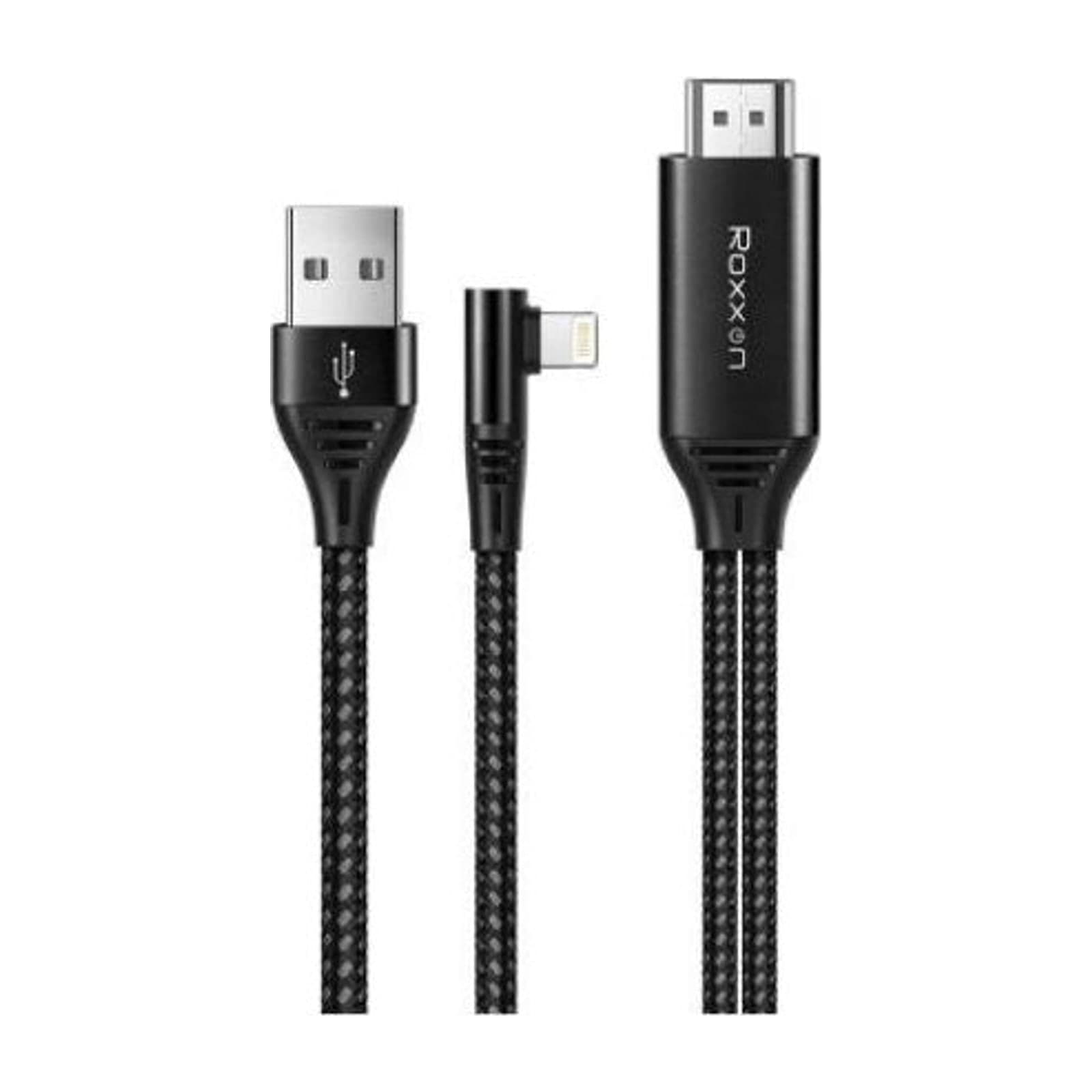 Roxxon Lightning to HDMI Cable, 2 m, Black