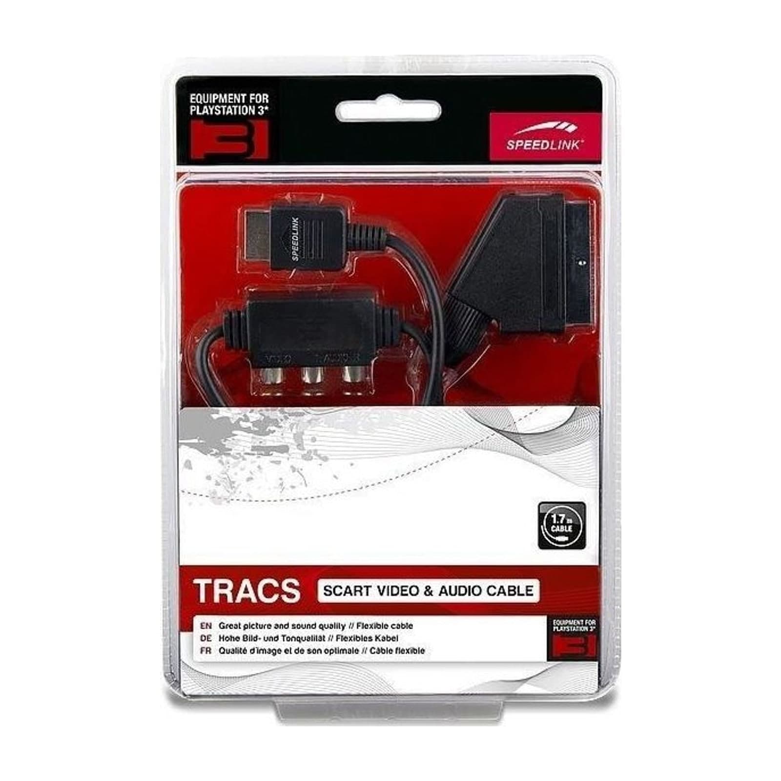 Speedlink SCART Video and Audio Cable for PlayStation 3, 1.7 m, Black — alternate view