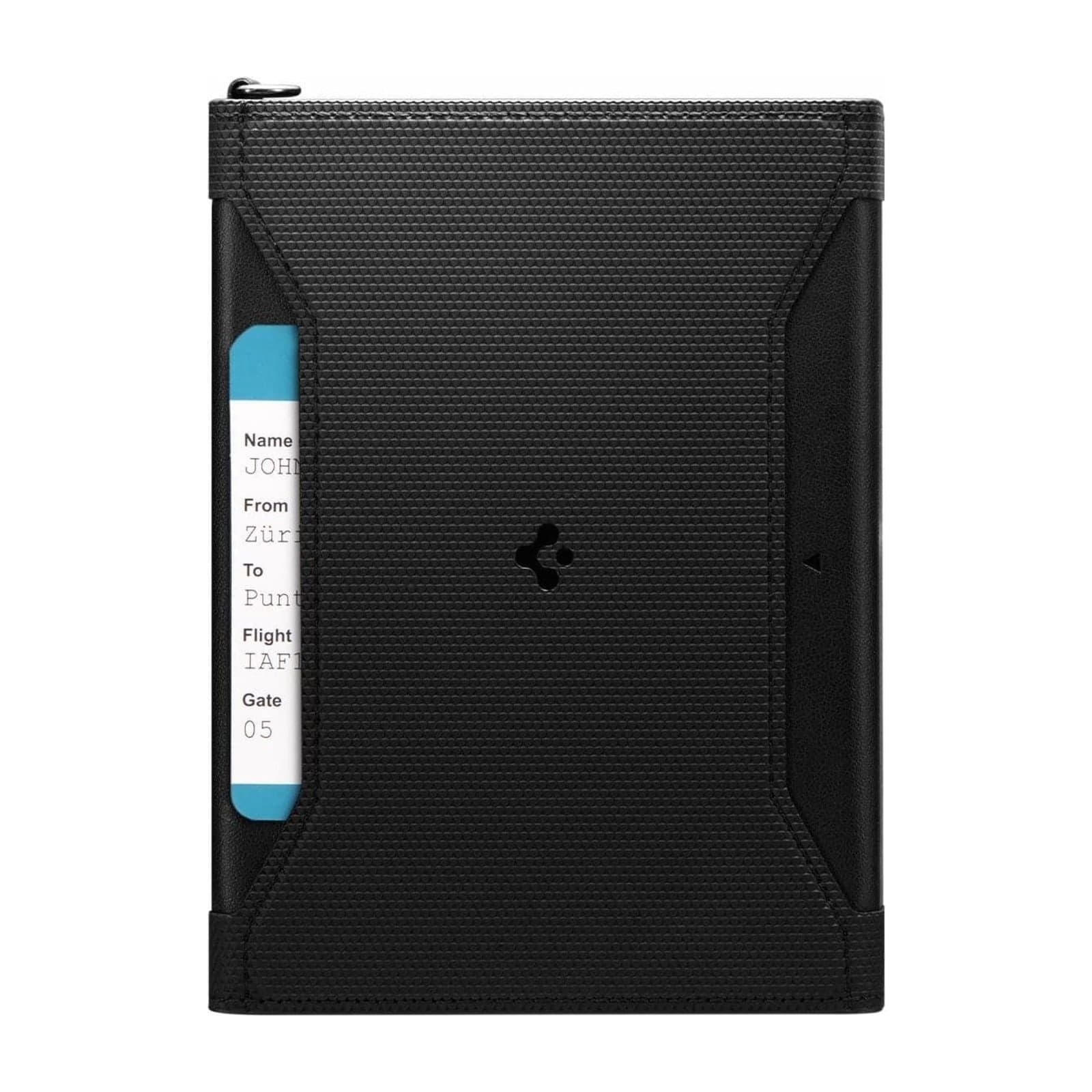 Spigen passport holder, black, closed