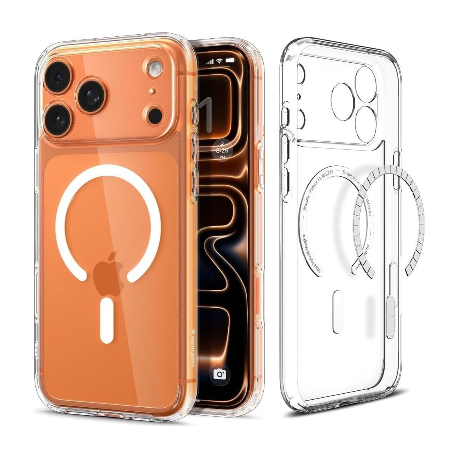 Spigen Ultra Hybrid MagFit case for iPhone 17 Pro Max, Clear White