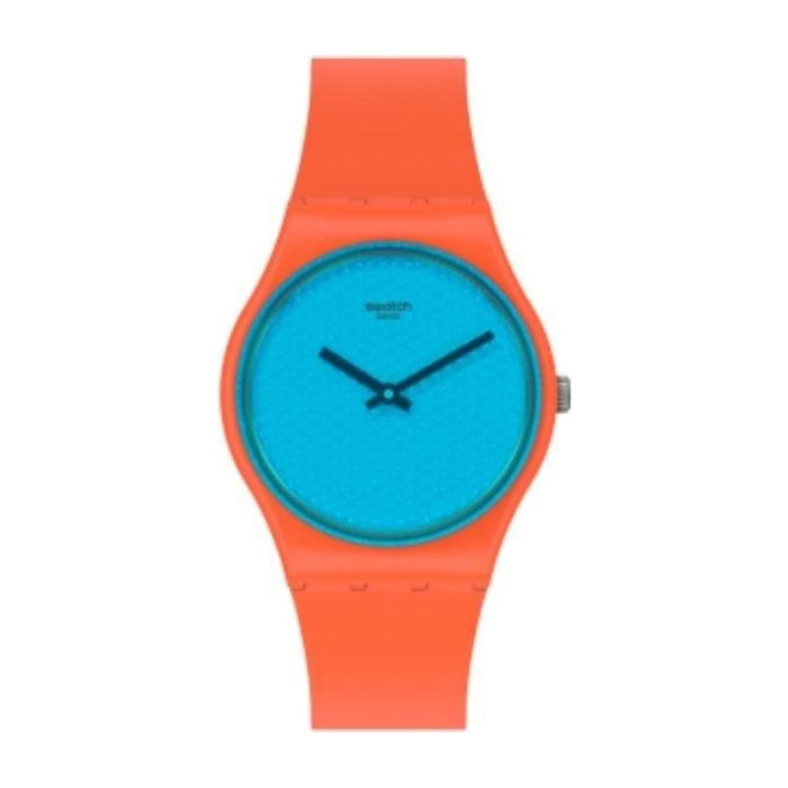 Swatch SWAGO121 Women's Watch, 34 mm, Orange Rubber Strap