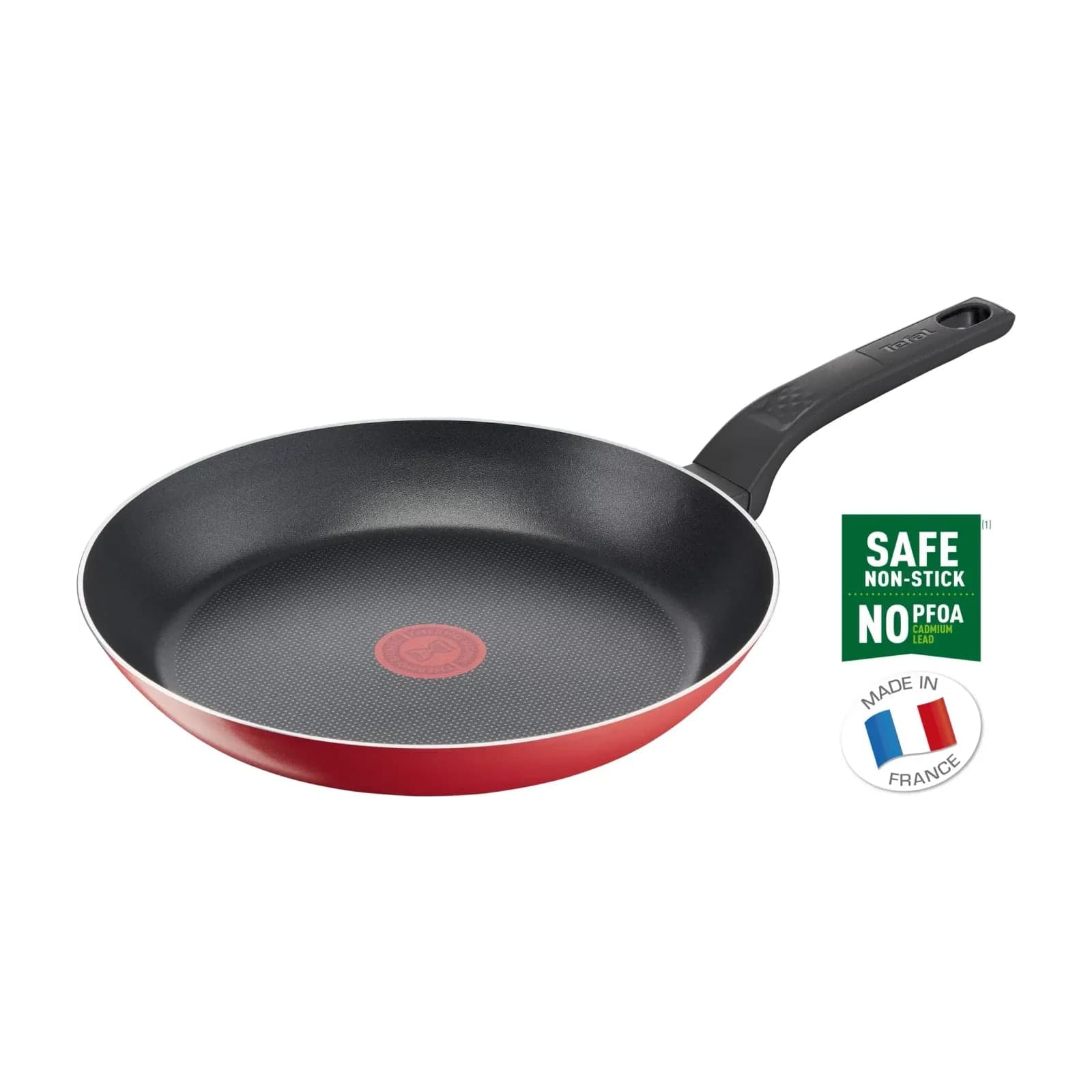 Tefal Easy Clean B5720453 Frying Pan, 24 cm, Red