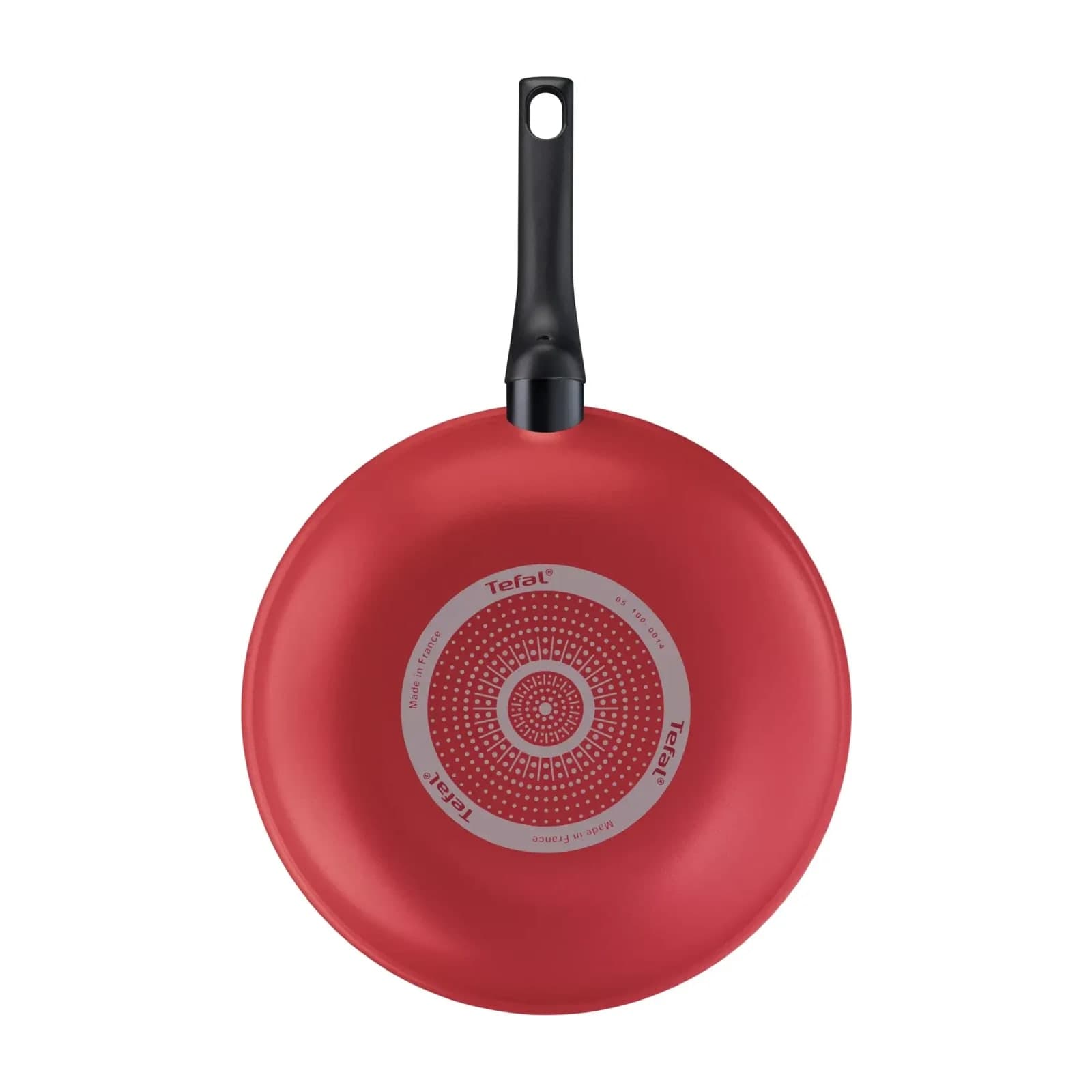 Tefal Easy Clean B5721953 wok, 28 cm, red exterior seen from above
