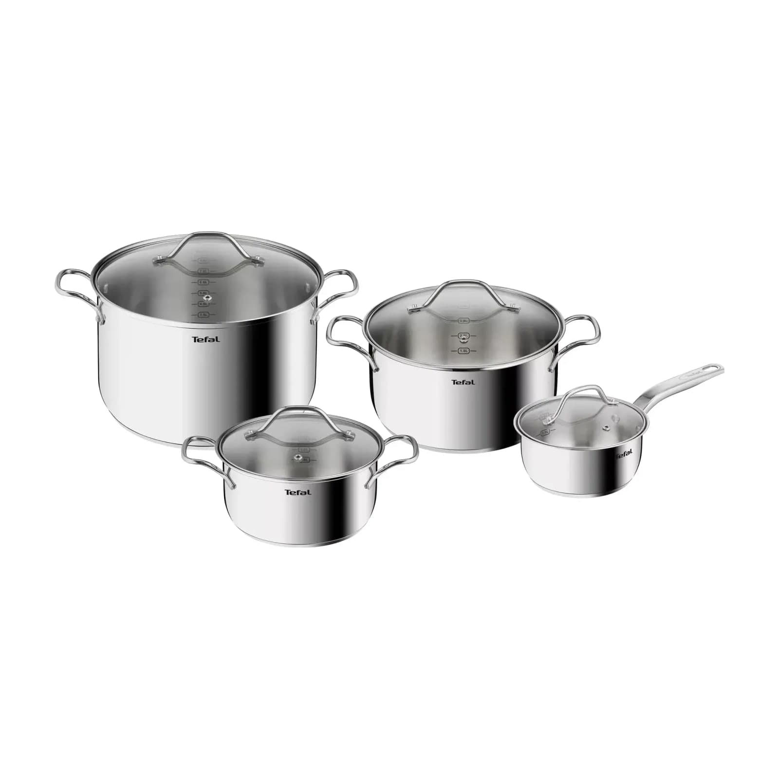 Tefal Intuition B864S874 8-Piece Stainless Steel Cookware Set