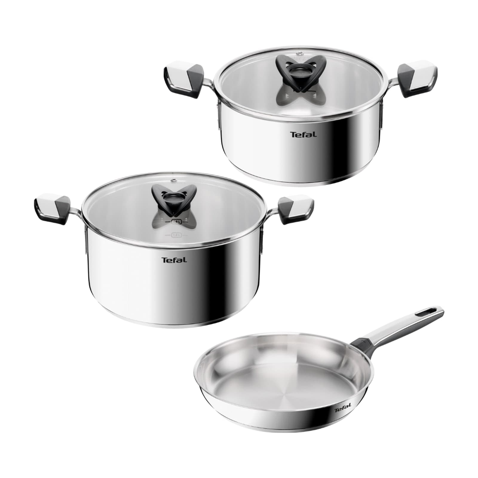 Tefal Emotion+ E328S355 5-Piece Stainless Steel Cookware Set