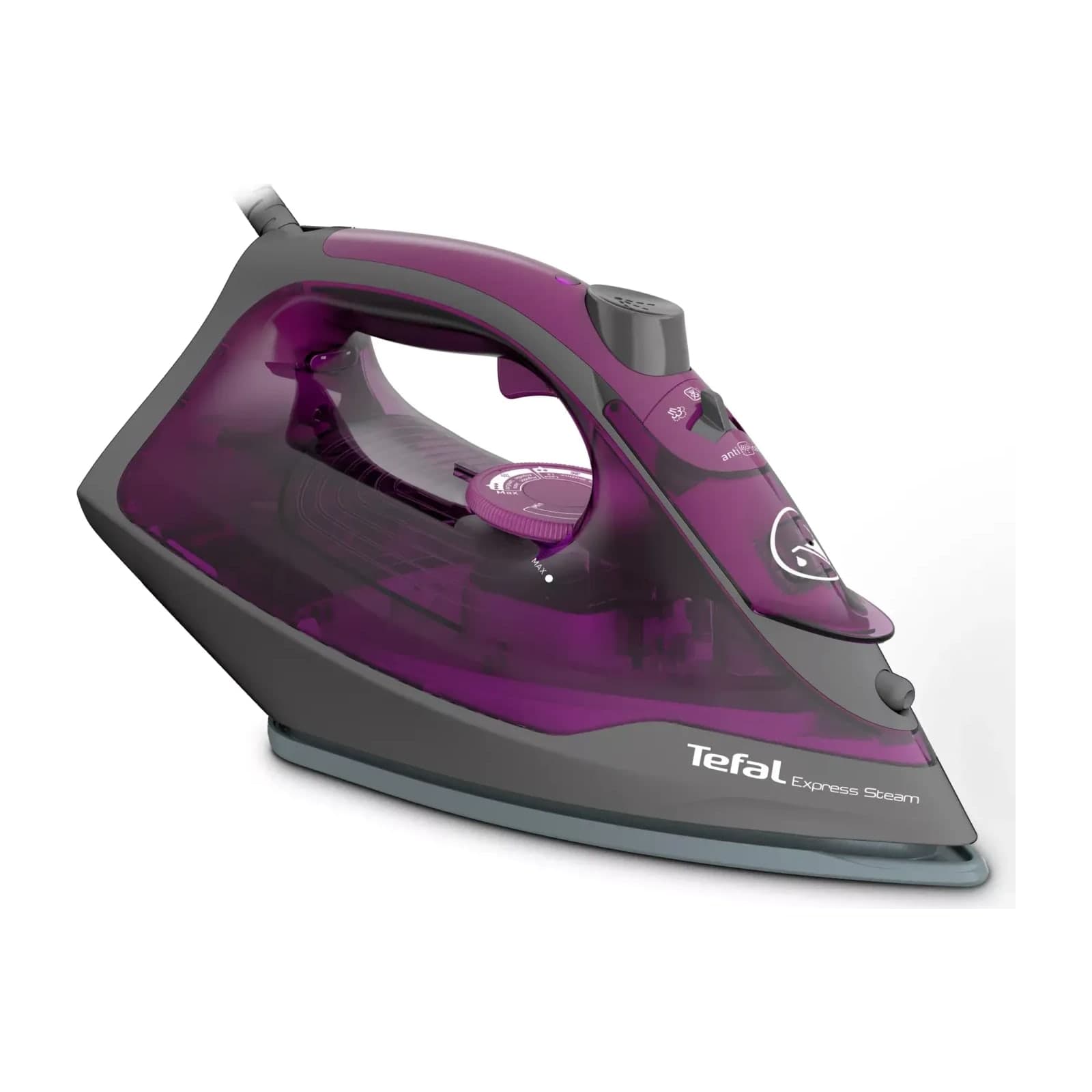 Tefal Express Steam FV2843M0 Steam Iron, 2600 W, Ceramic Soleplate, Lilac