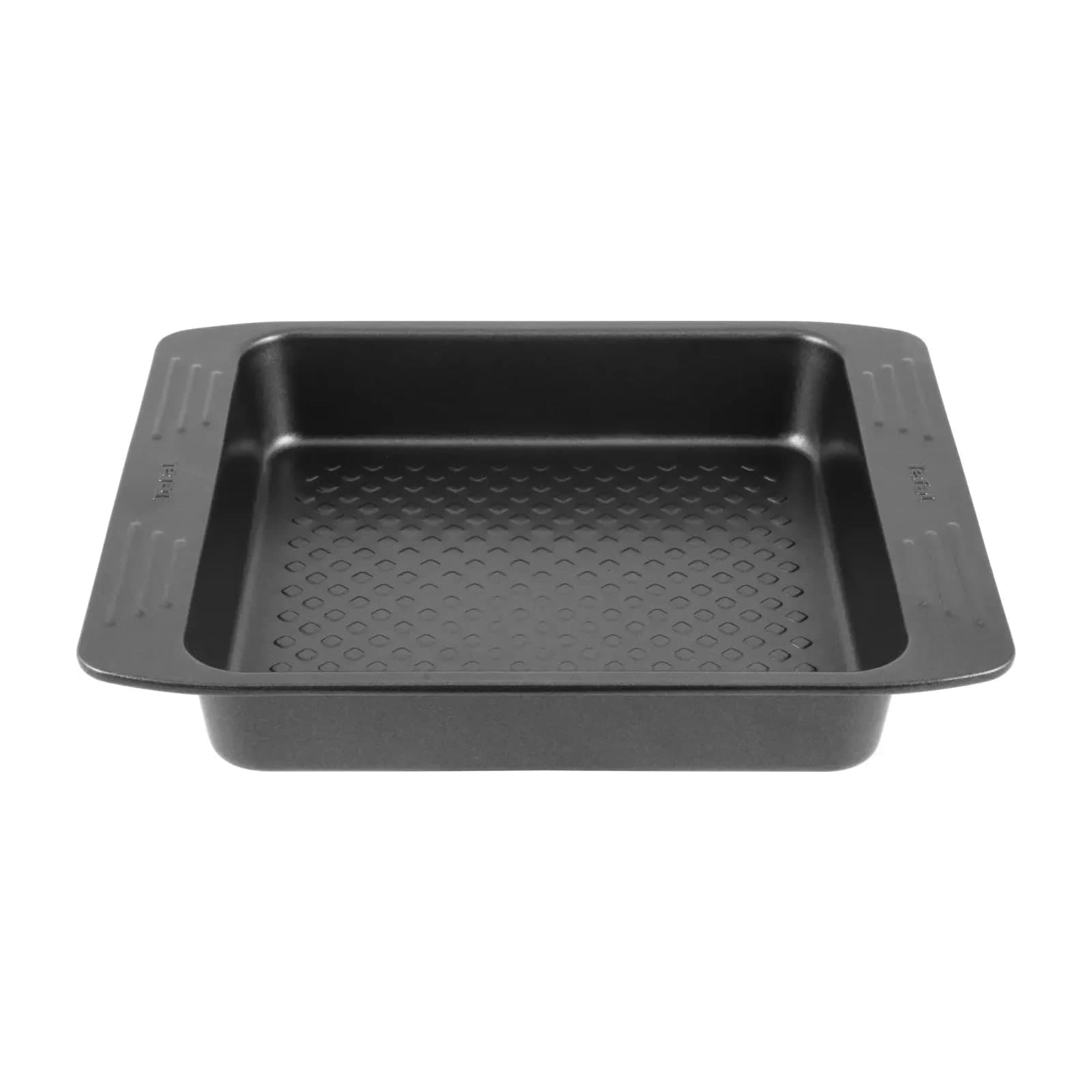 Tefal Easy Grip J1625245 Square Cake Tin, 20 cm, Non-Stick Carbon Steel