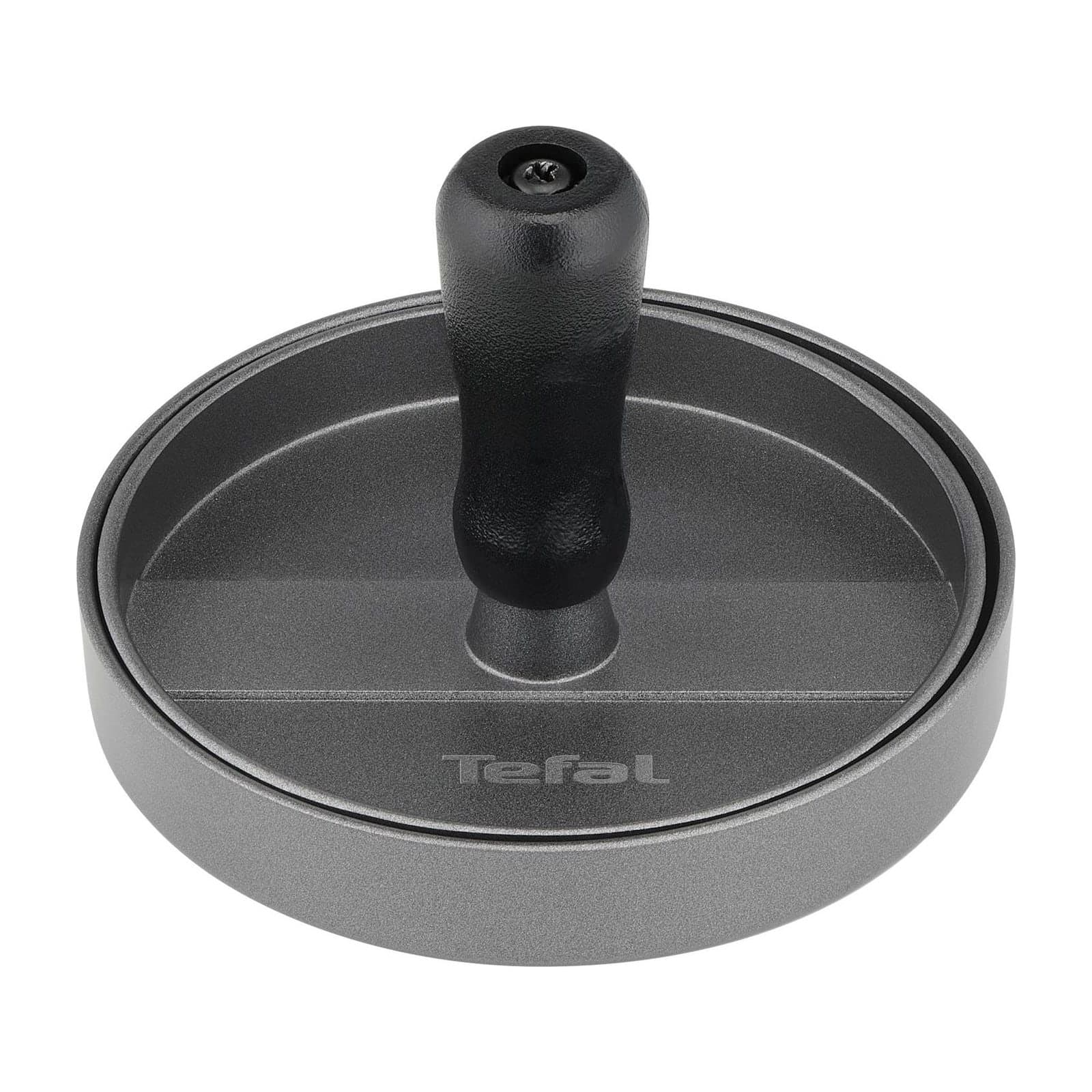 Tefal K1851134 burger press, 11.9 cm, grey with a black knob