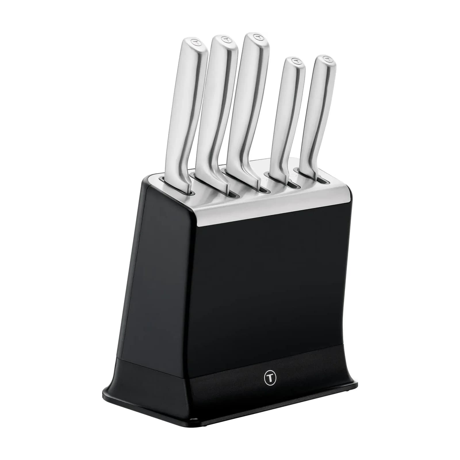 Tefal Ever Sharp K2976S04 five-piece knife block with integrated sharpener, black block