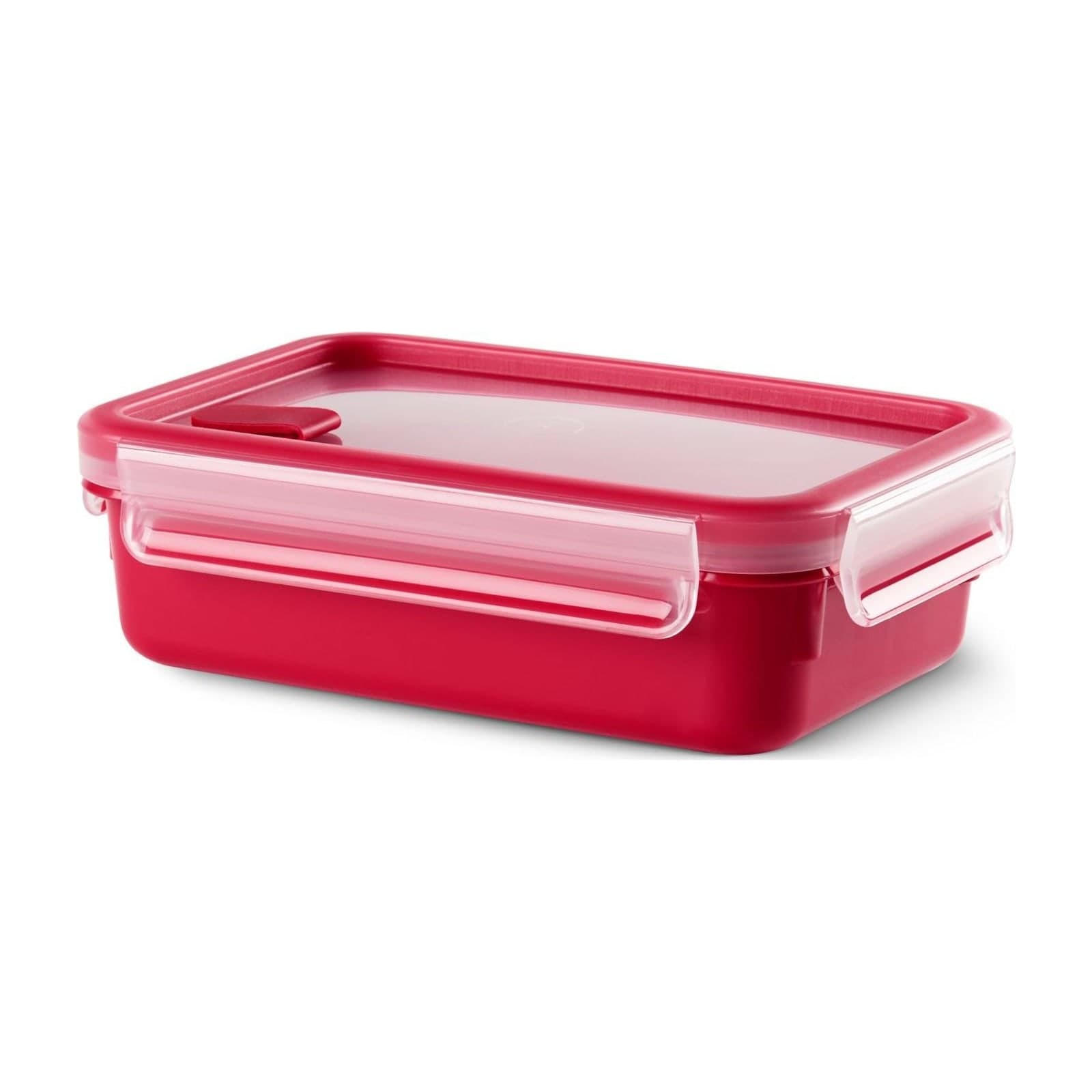 Tefal Masterseal Micro K3102112 microwave food box, 800 ml, red with a steam valve in the lid