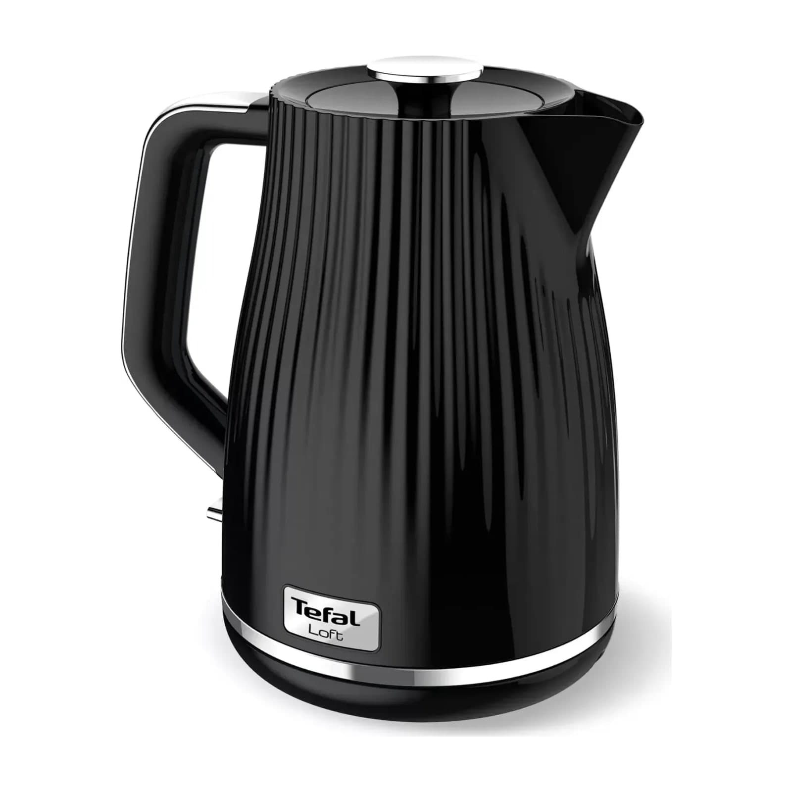 Tefal Loft KO250840 Electric Kettle, 1.7 L, 3000 W, Black and Stainless Steel