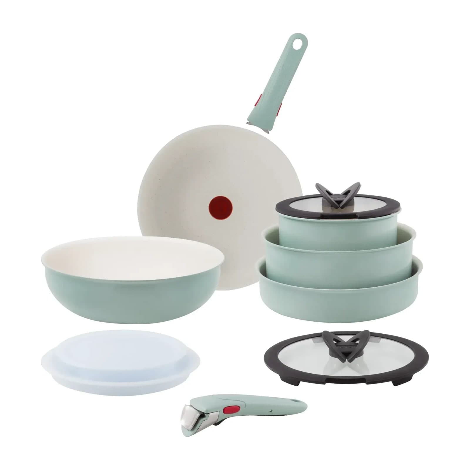 Tefal Ingenio G6 Serenity L828SB04 11-Piece Set, Eucalyptus